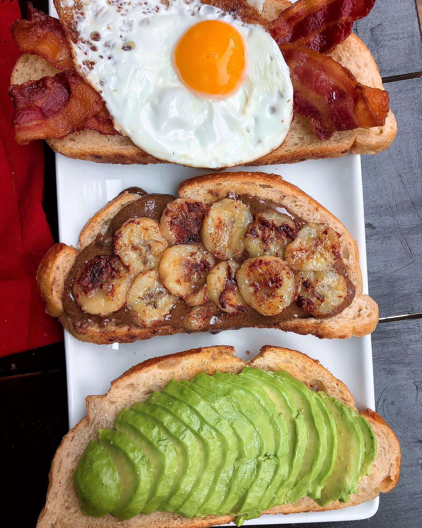 Brunch Toast with Bacon and Avocado