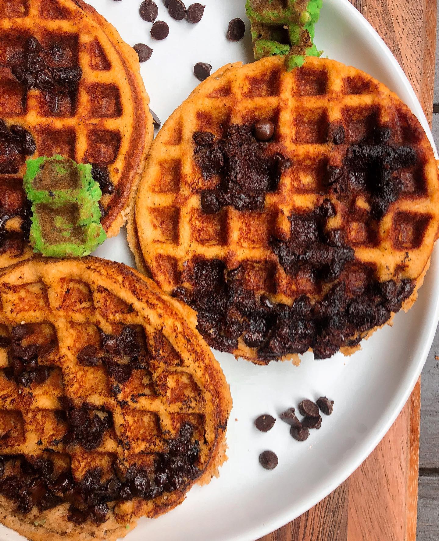 Jack-O-Lantern Waffles for Fun Breakfast