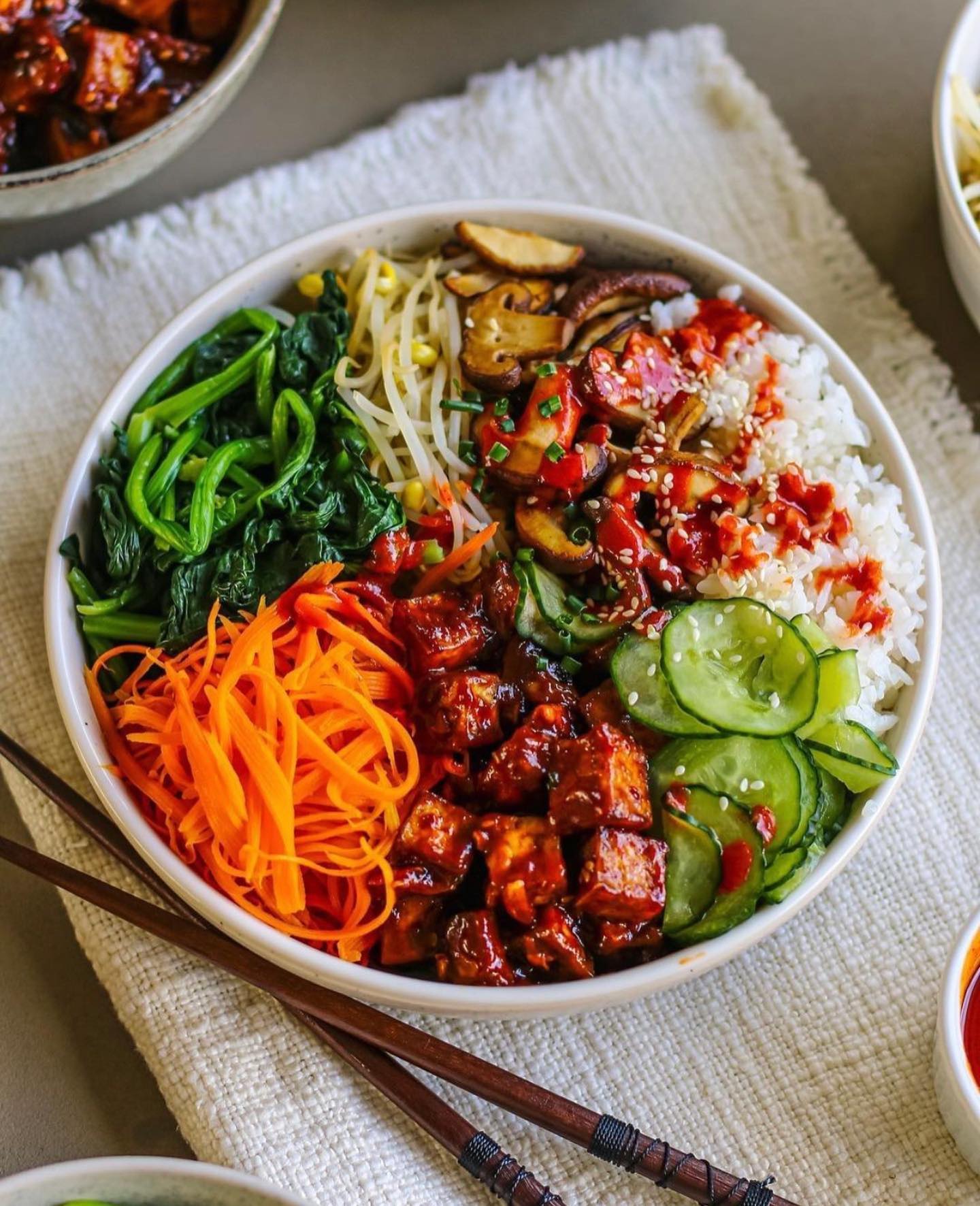 Vegan Spicy Tofu Bibimbap