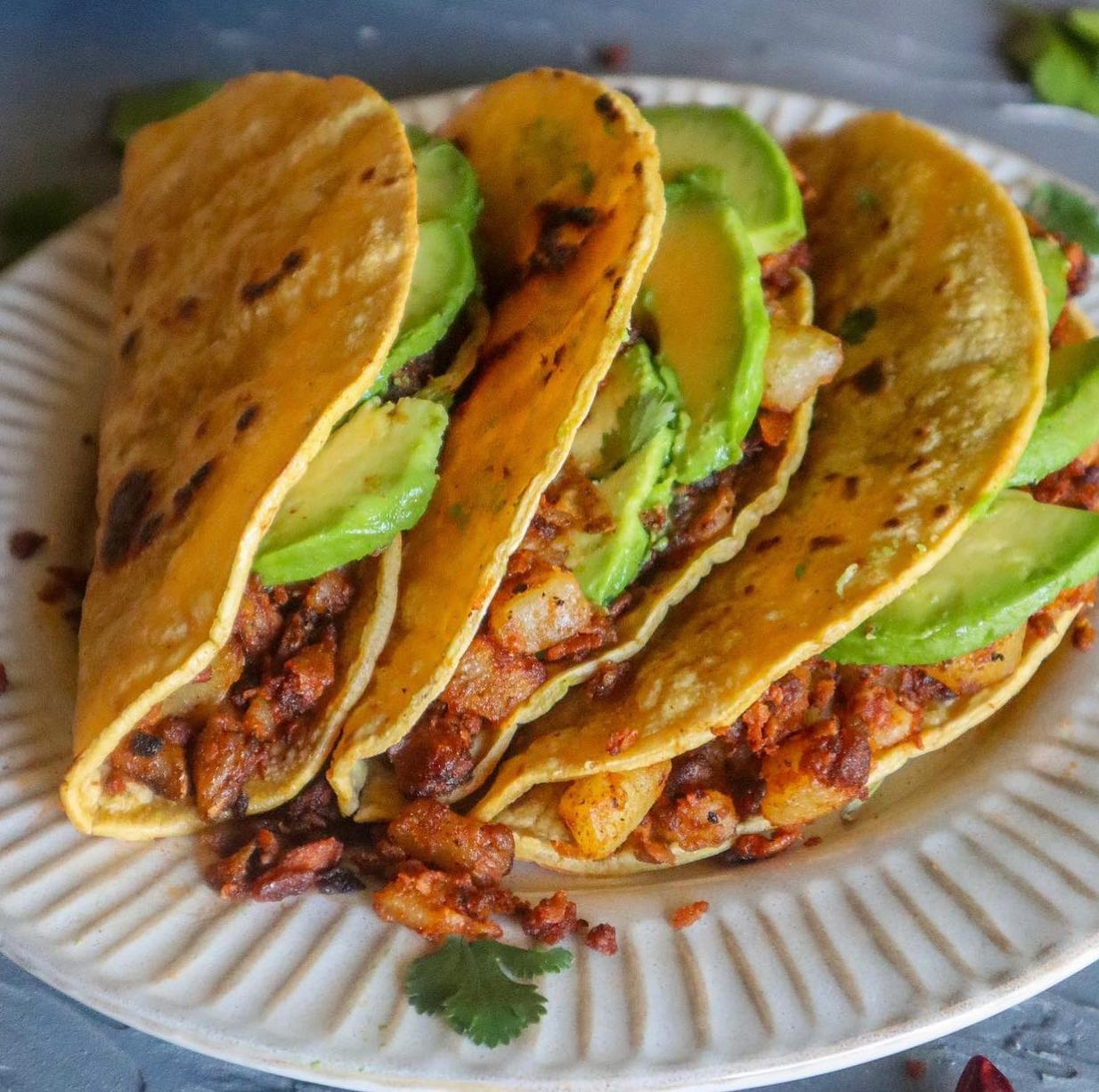 Quick Vegan Potato-Chorizo Taco Delight