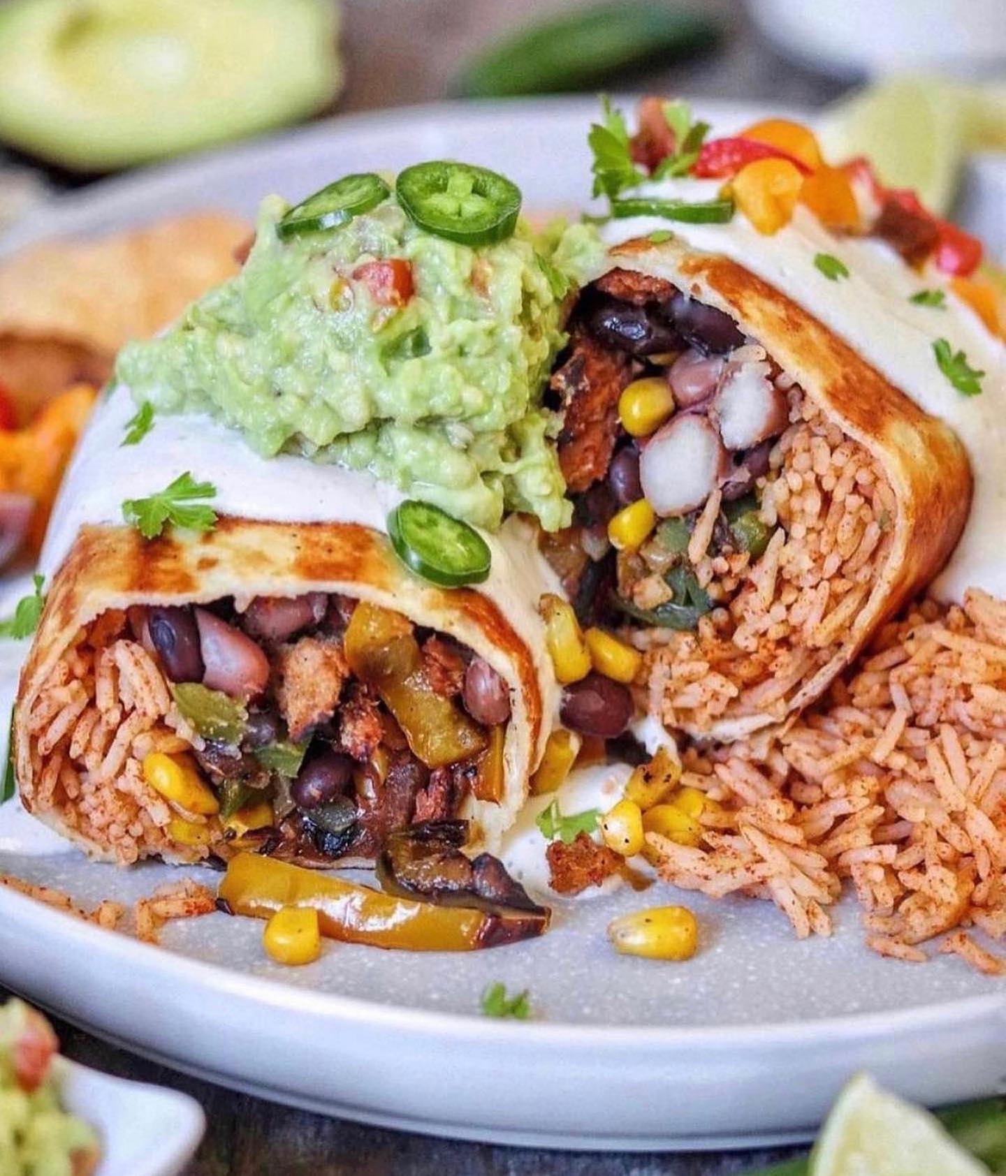 Vegan Chimichanga with Seitan and Vegetables
