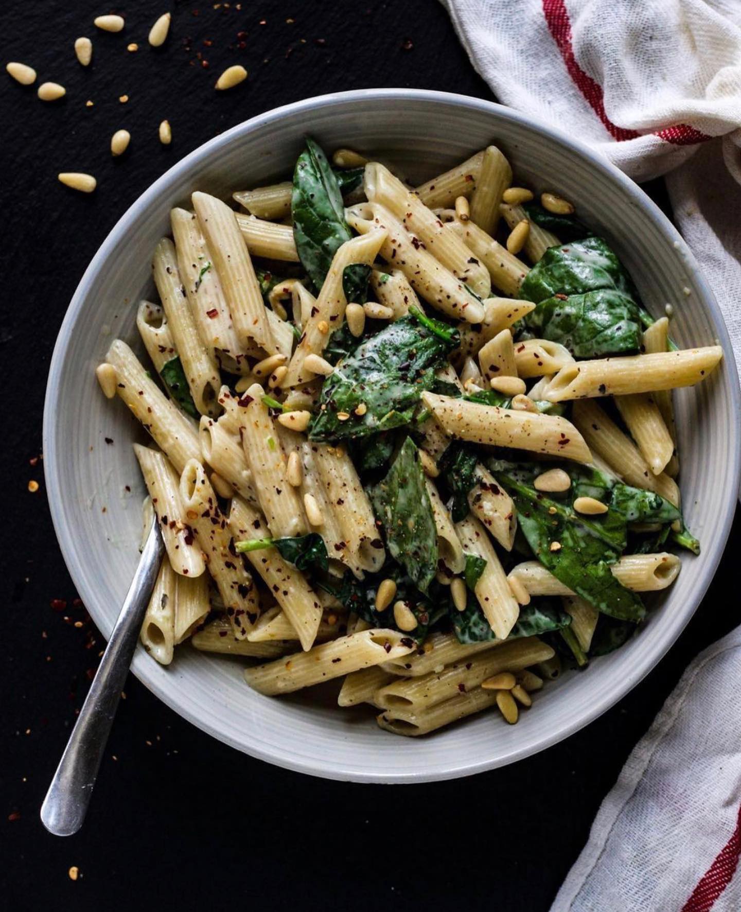 Creamy Penne with Spinach and Leek
