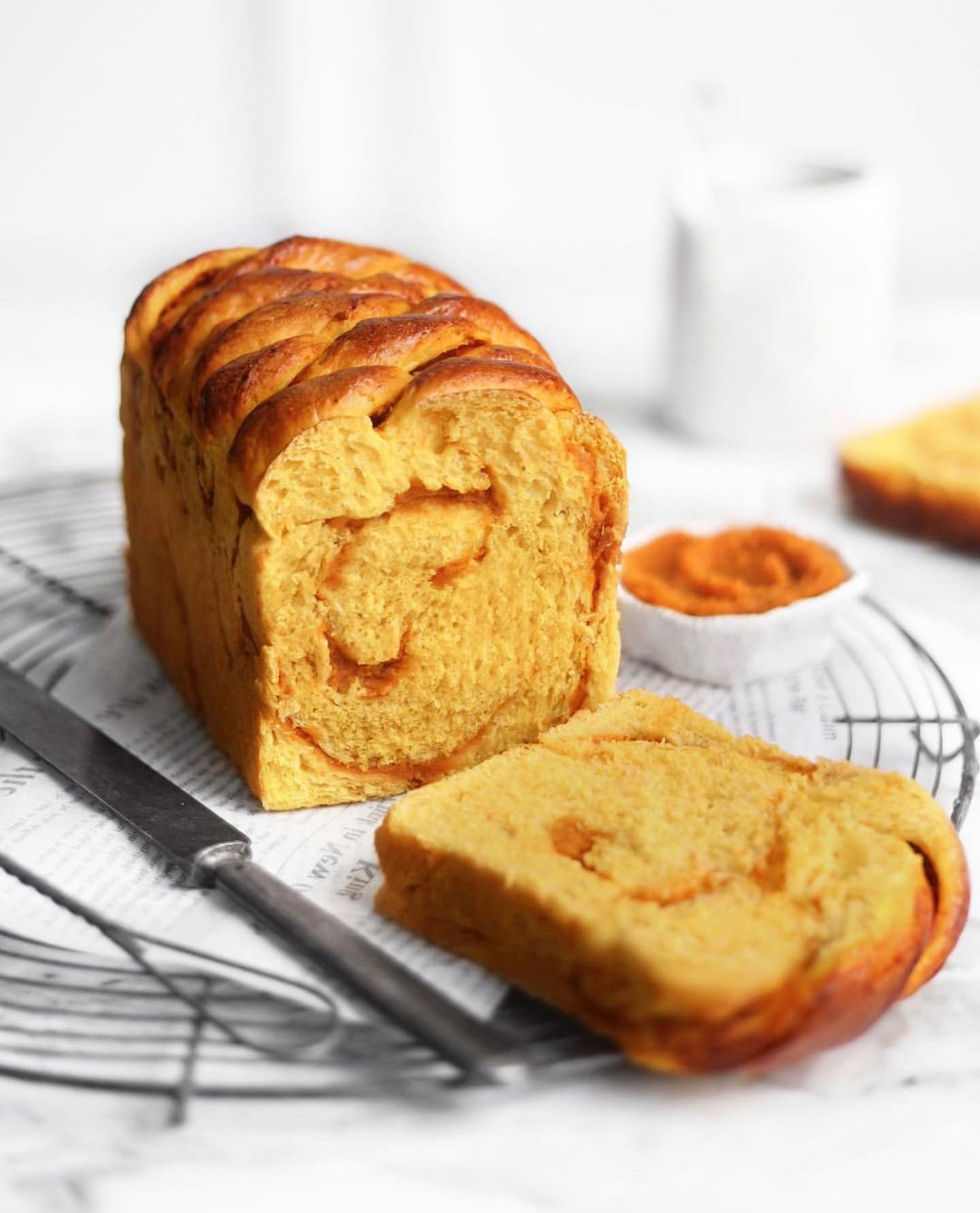 Vegan Pumpkin Bread with Filling
