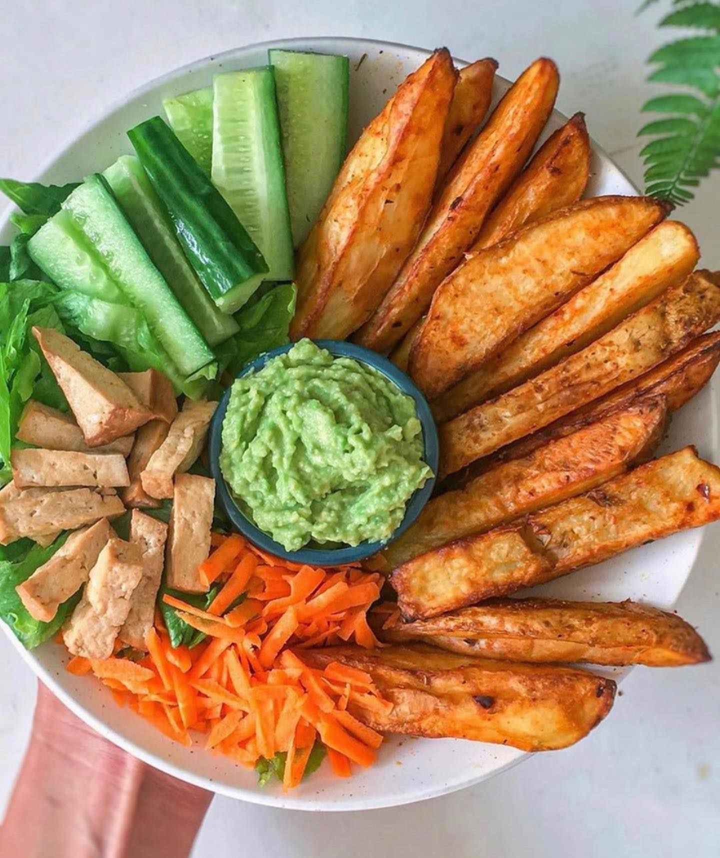 Cajun Spiced Potato Wedges with Avocado Dip