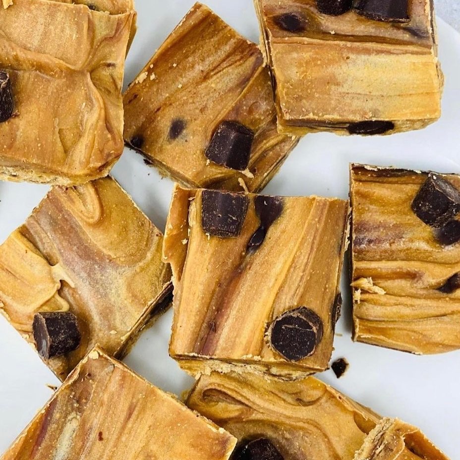 Salted Caramel Cookie Dough Freezer Fudge