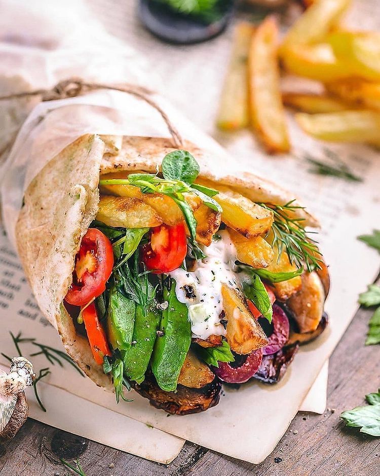 Veggie Wrap with Tzatziki Sauce