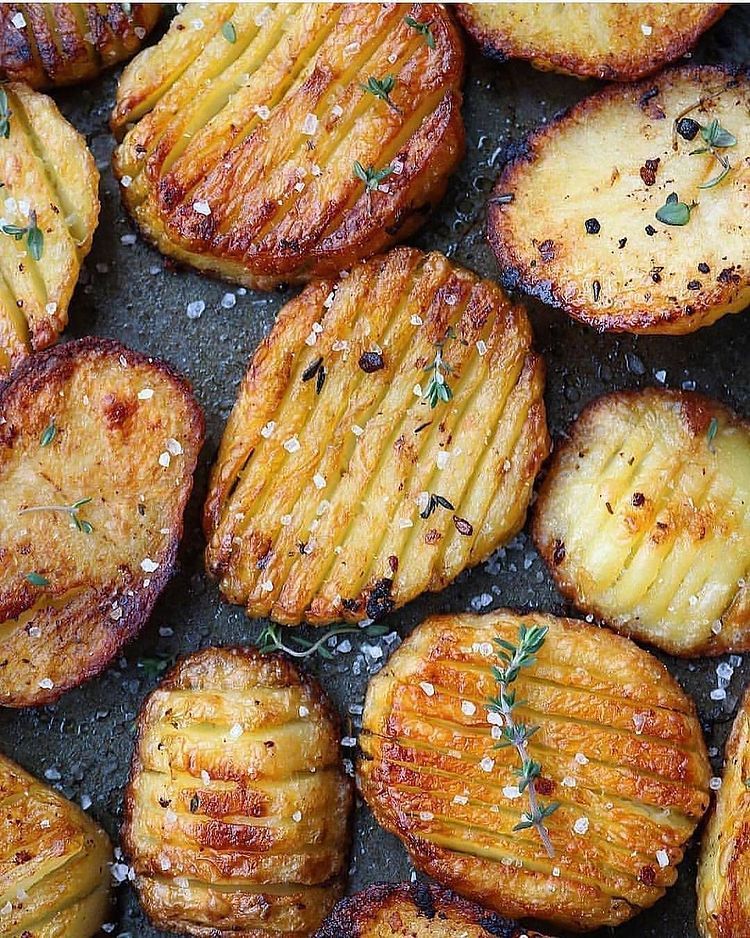 Salt and Vinegar Roast Hasselback Potatoes