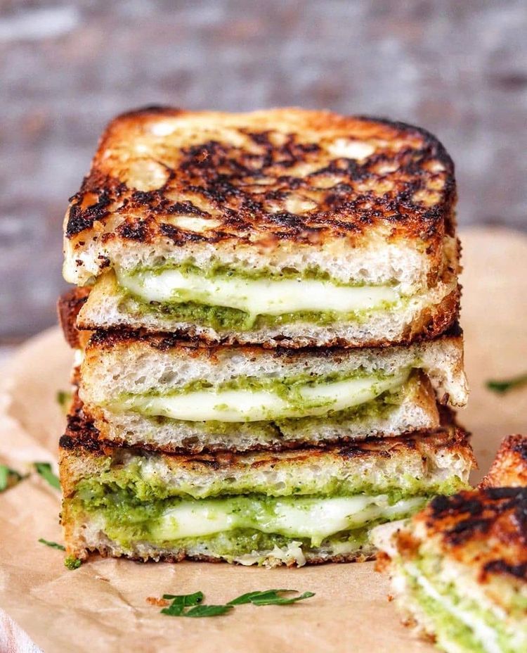 Pesto Stuffed Grilled Cheese