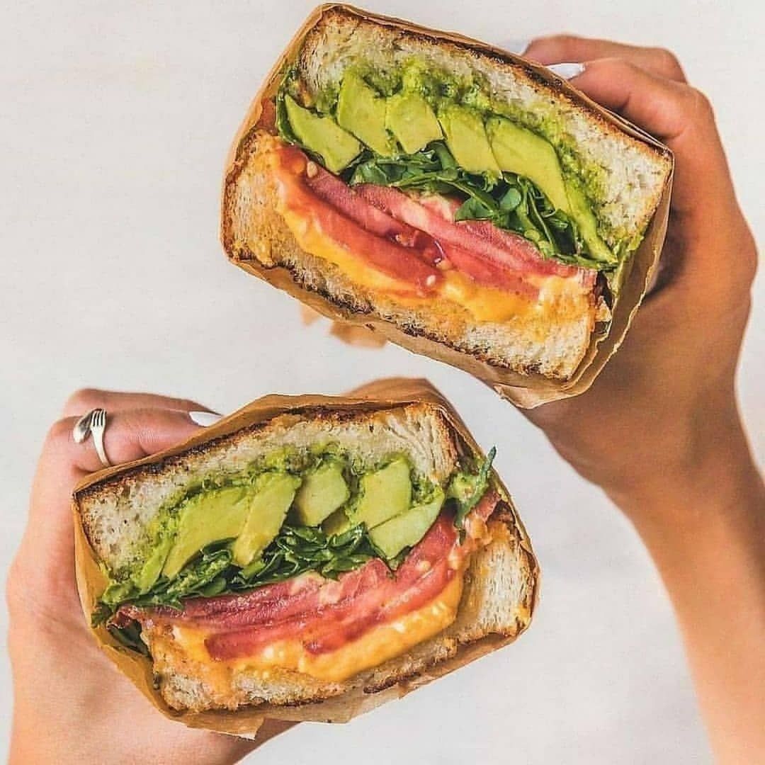 Vegan Veggie Pesto Sandwich