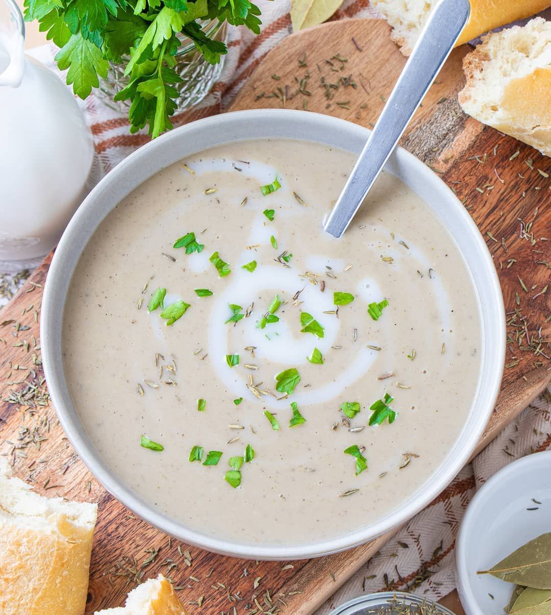 Vegan Cream of Mushroom Soup