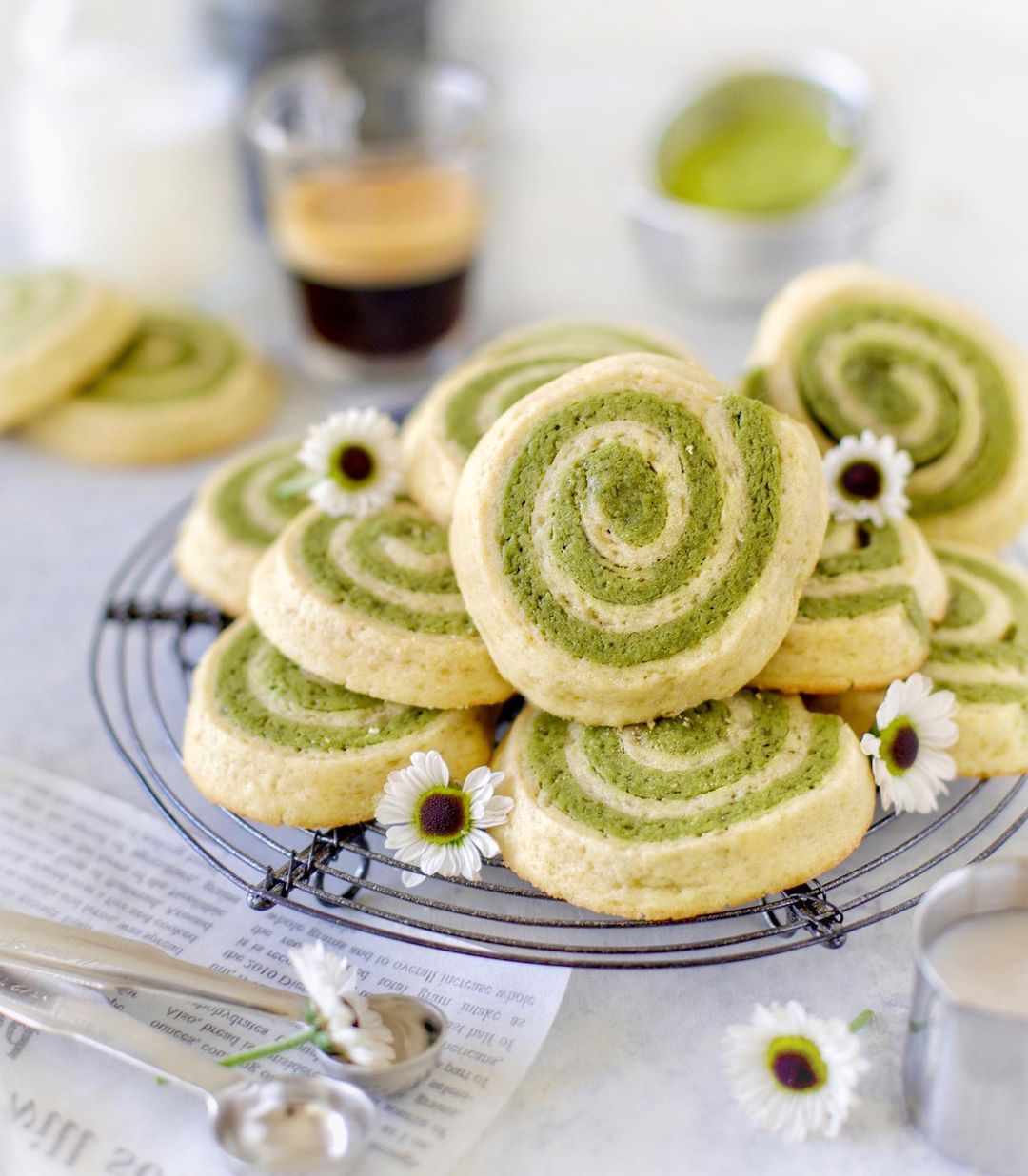 Marvelous Matcha Pinwheel Cookies