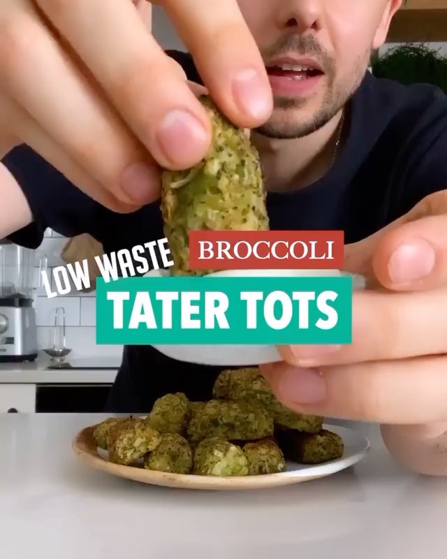 Low-Waste Broccoli Tater Tots