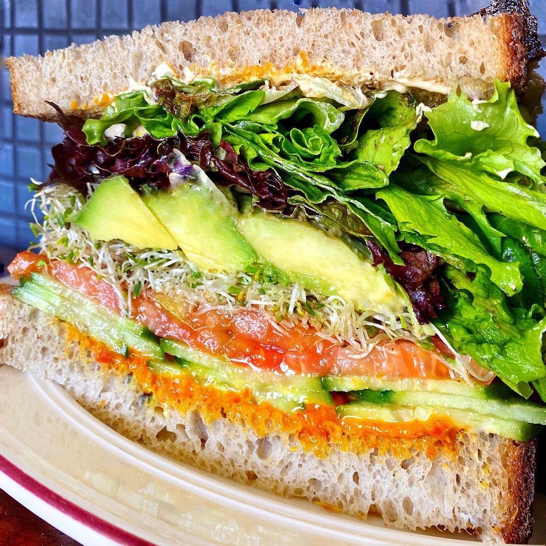Vegan Fresh Veggie Sandwich