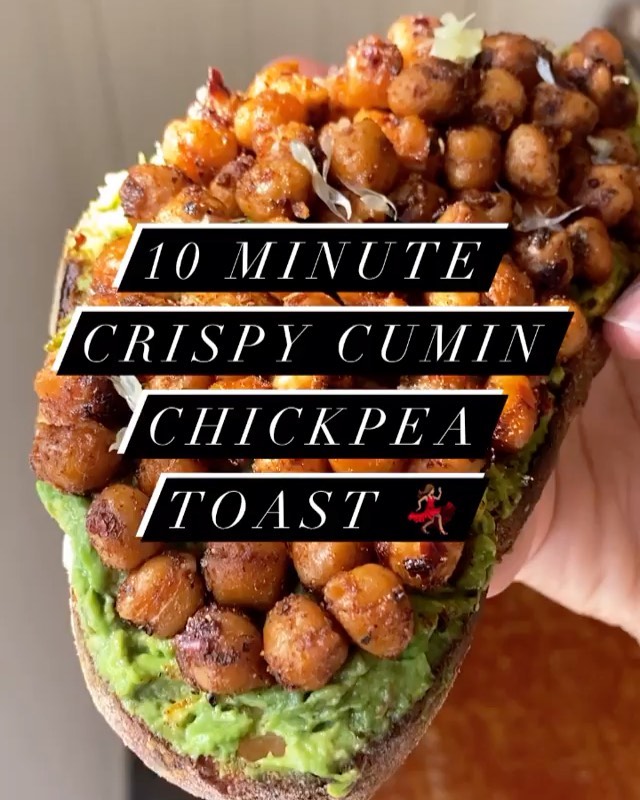 Crispy Cumin Chickpea Toast