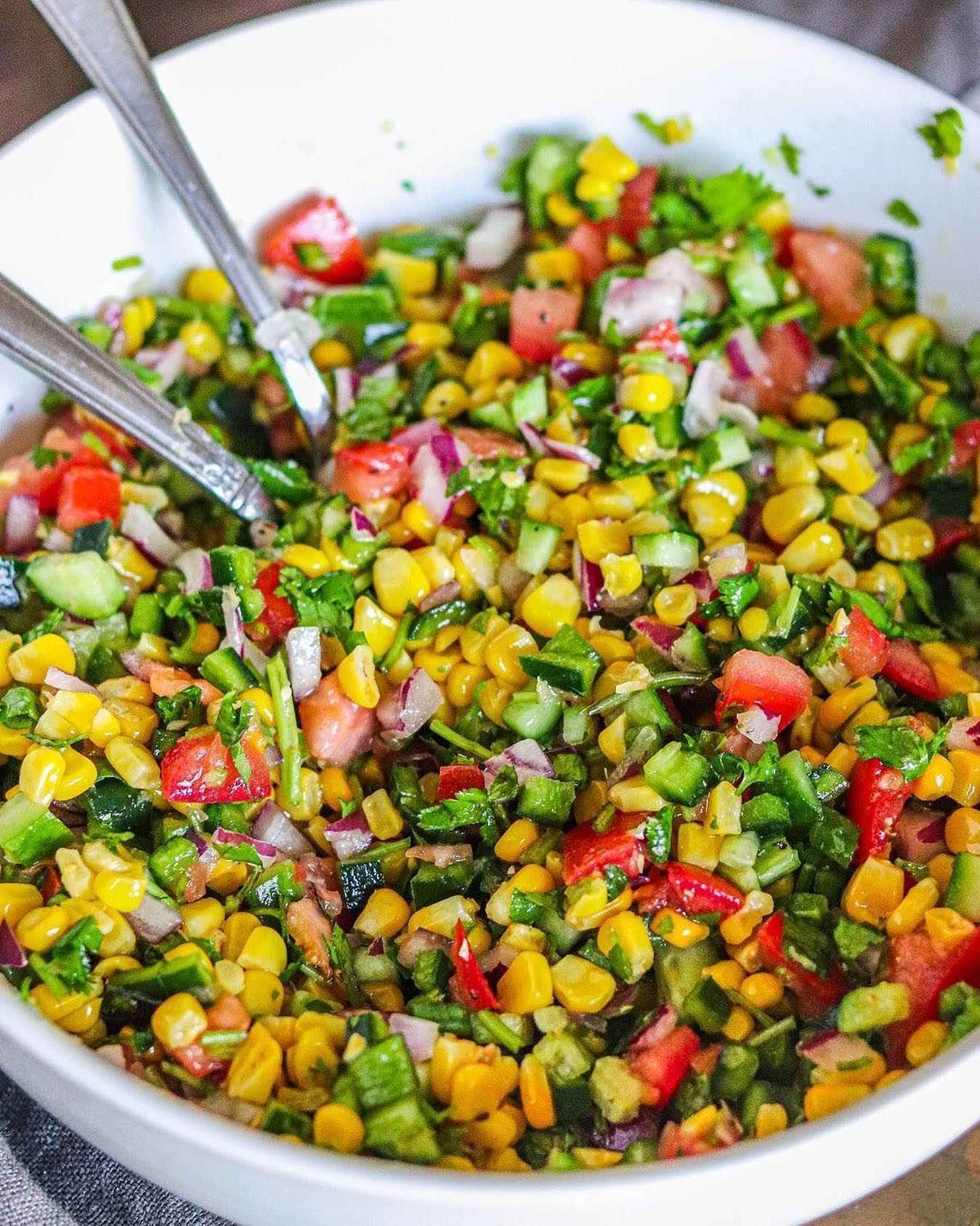 Fall Fresh Poblano Corn Salad