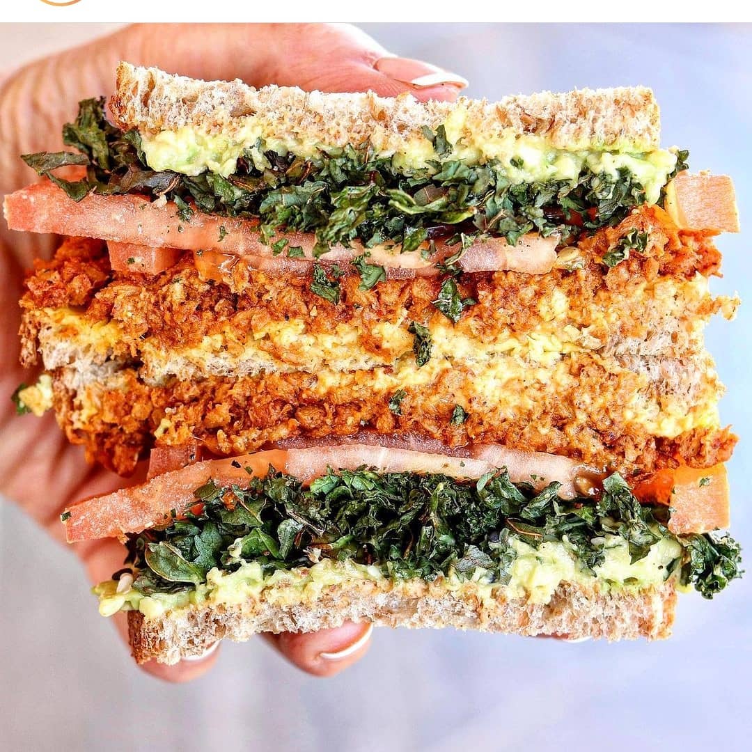 30g Protein Vegan Breakfast Sandwich