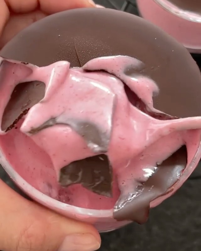 Healthy Strawberry Nice Cream with Magic Shell