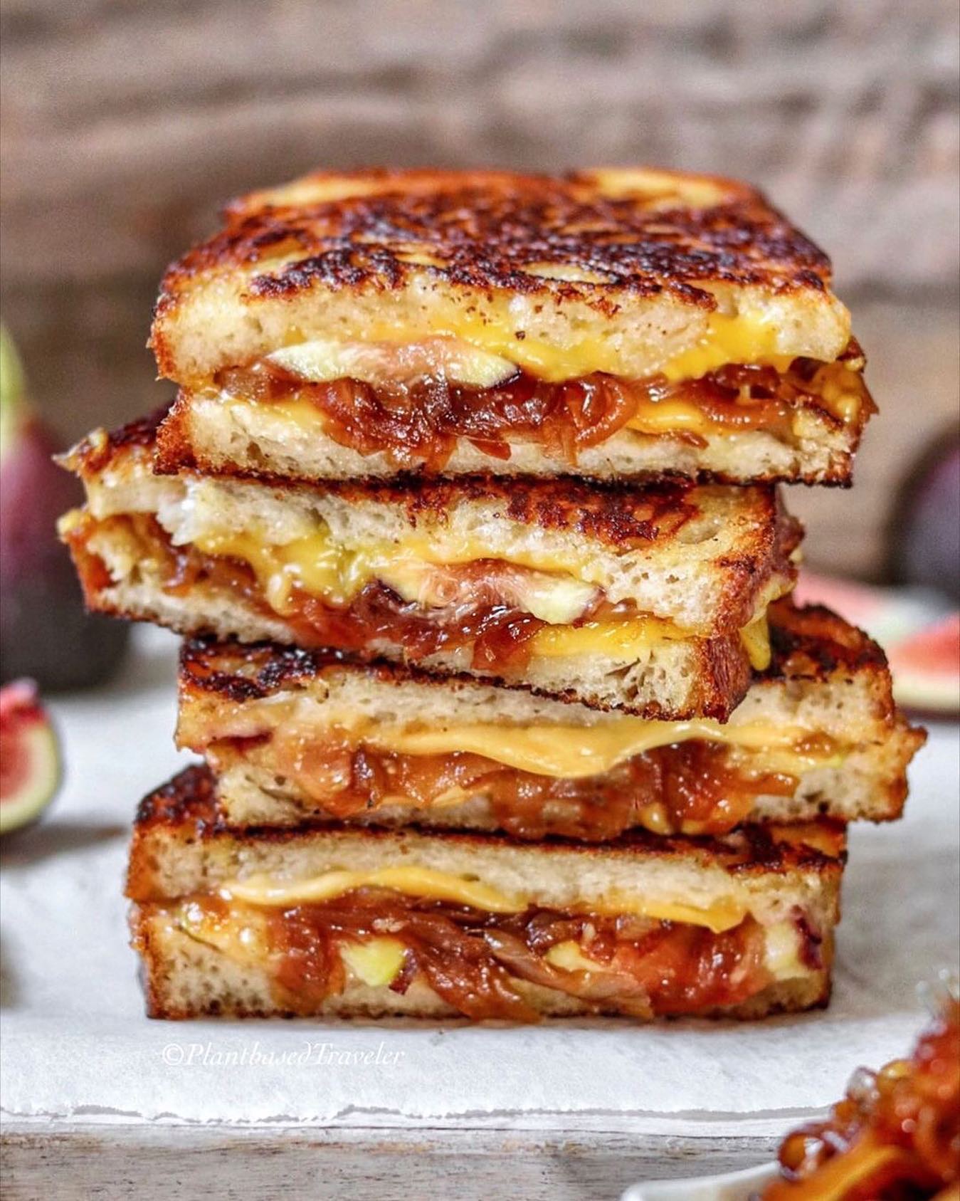 Vegan Grilled Cheese with Caramelized Onions