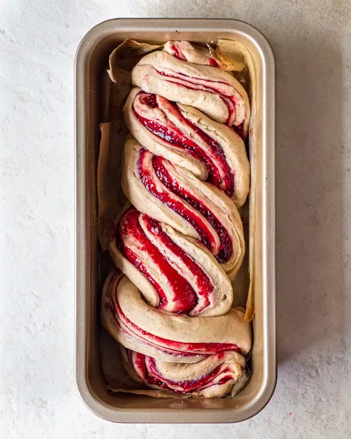 Raspberry Jam Donut Babka