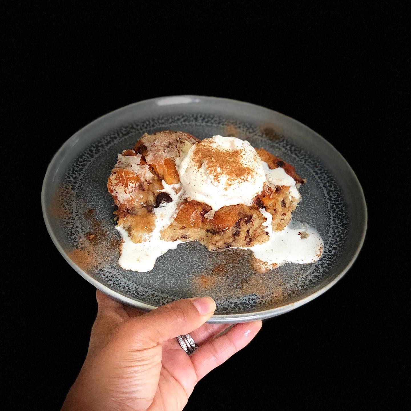 Dad's Nostalgic Bread & Butter Pudding