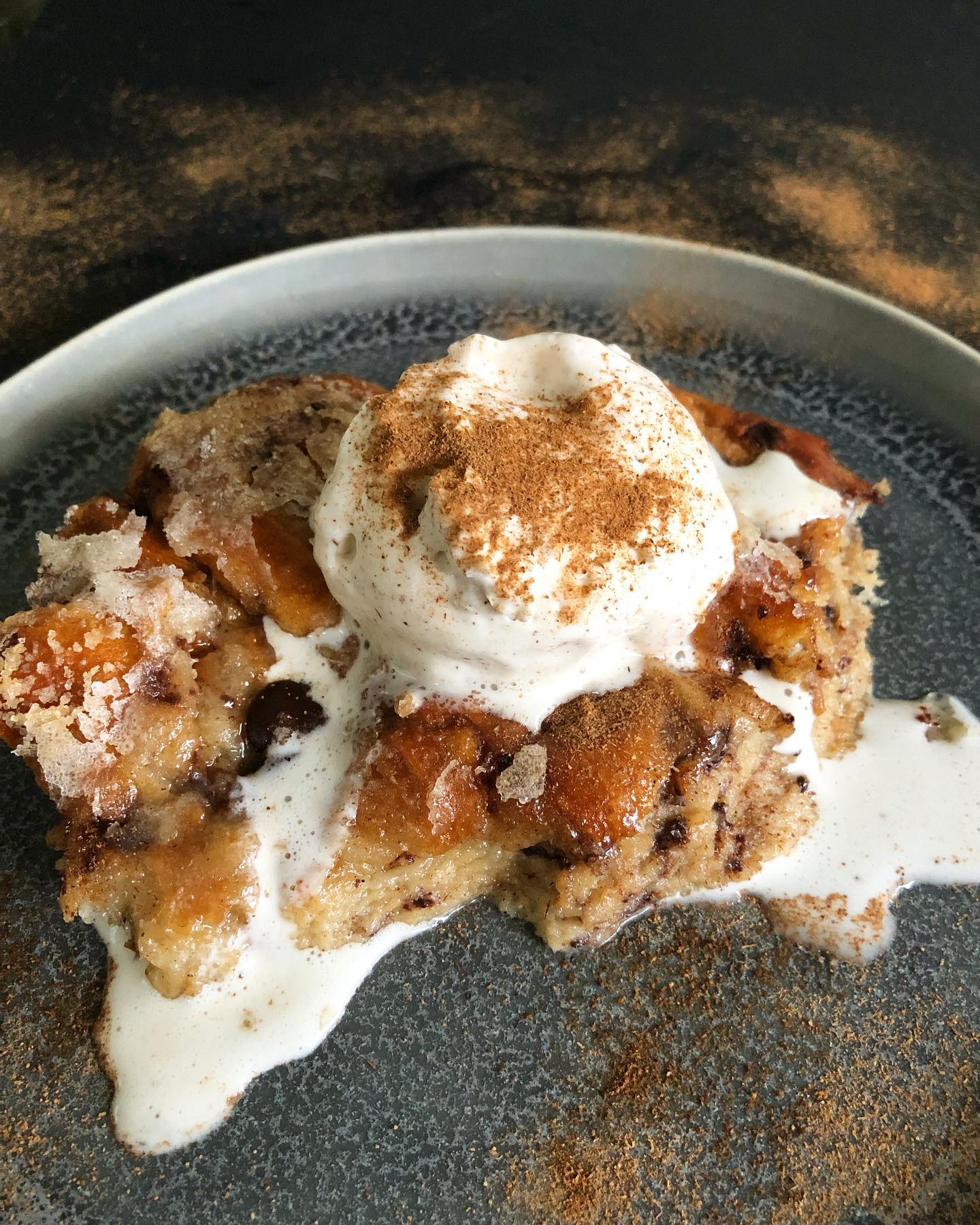 Dad's Nostalgic Bread & Butter Pudding