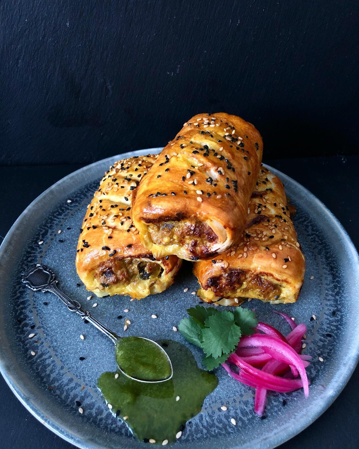 Green Chutney Kebab Rolls