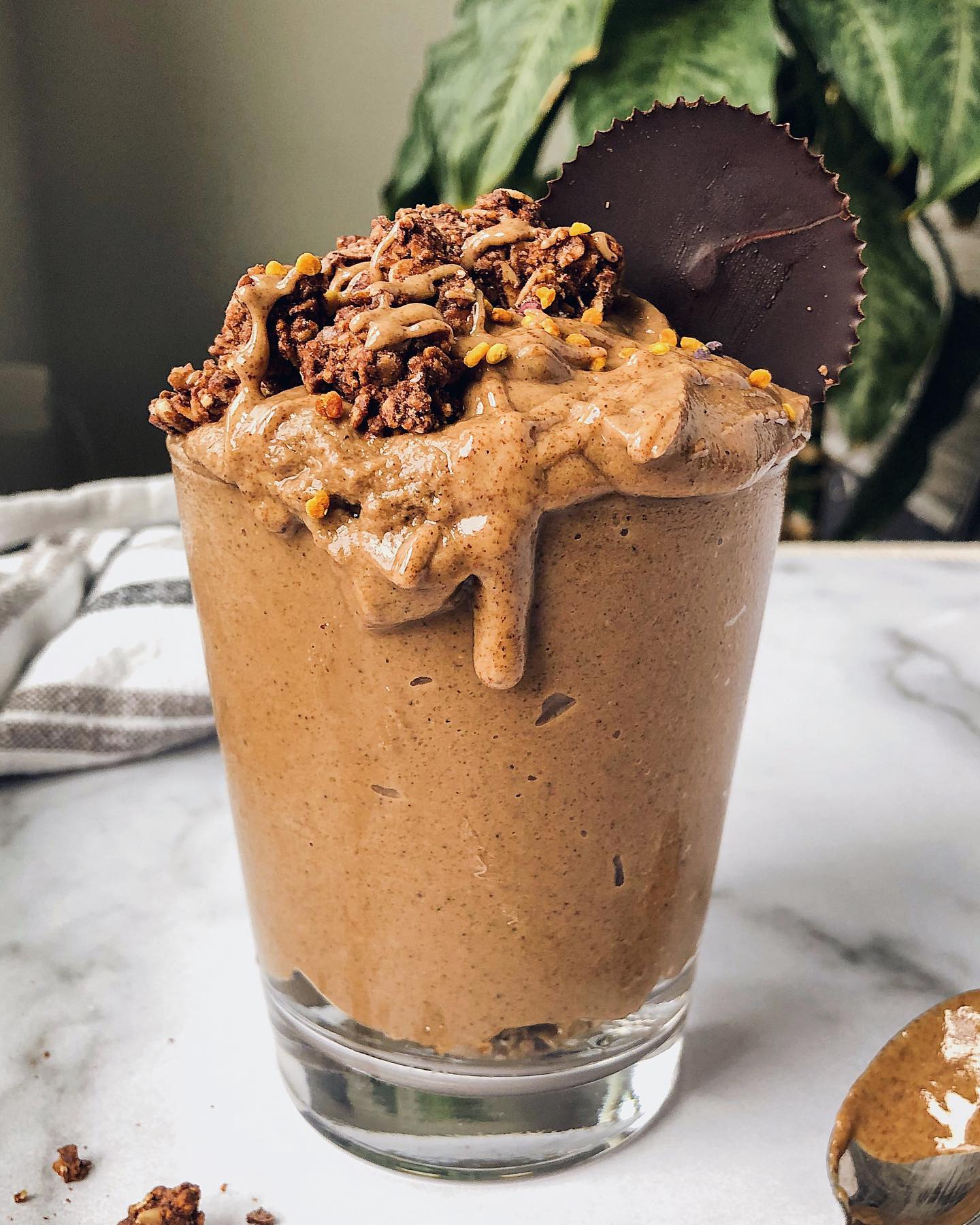 Chocolate Almond Butter Breakfast Smoothie