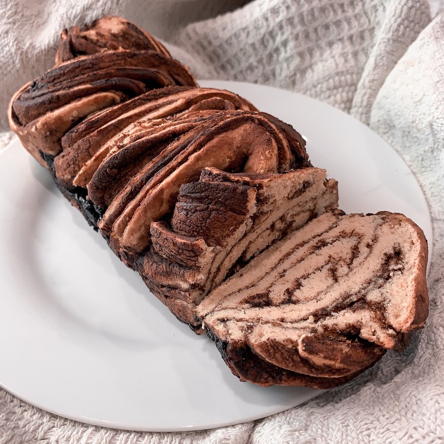 Vegan Chocolate Babka Protein Slices