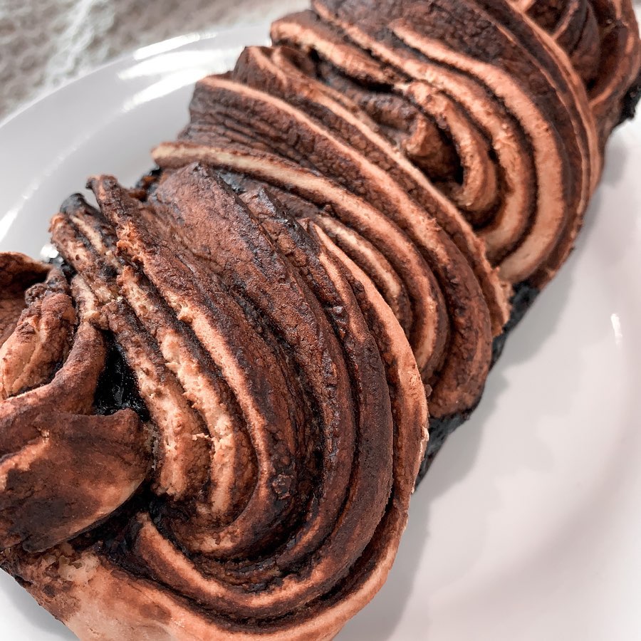 Vegan Chocolate Babka Protein Slices