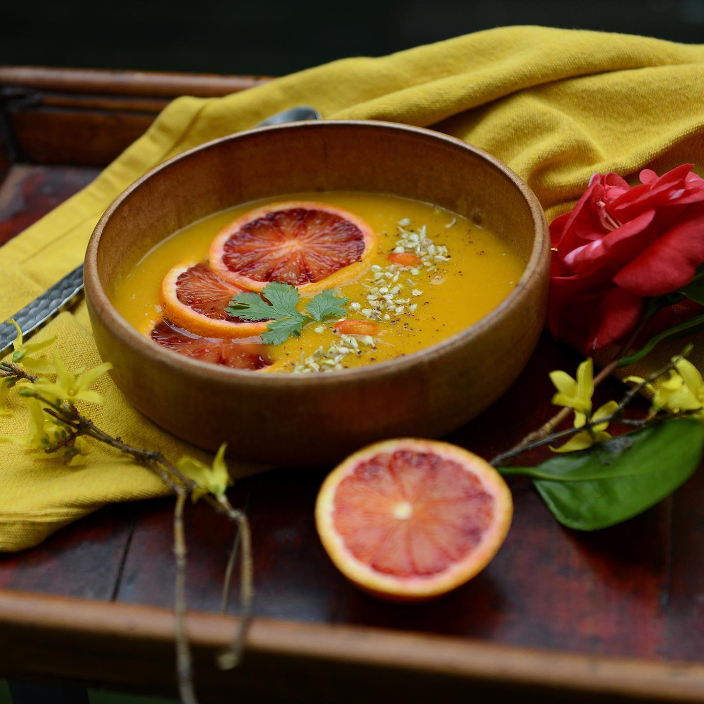 Sweet Potato and Carrot Soup with Turmeric and Ginger