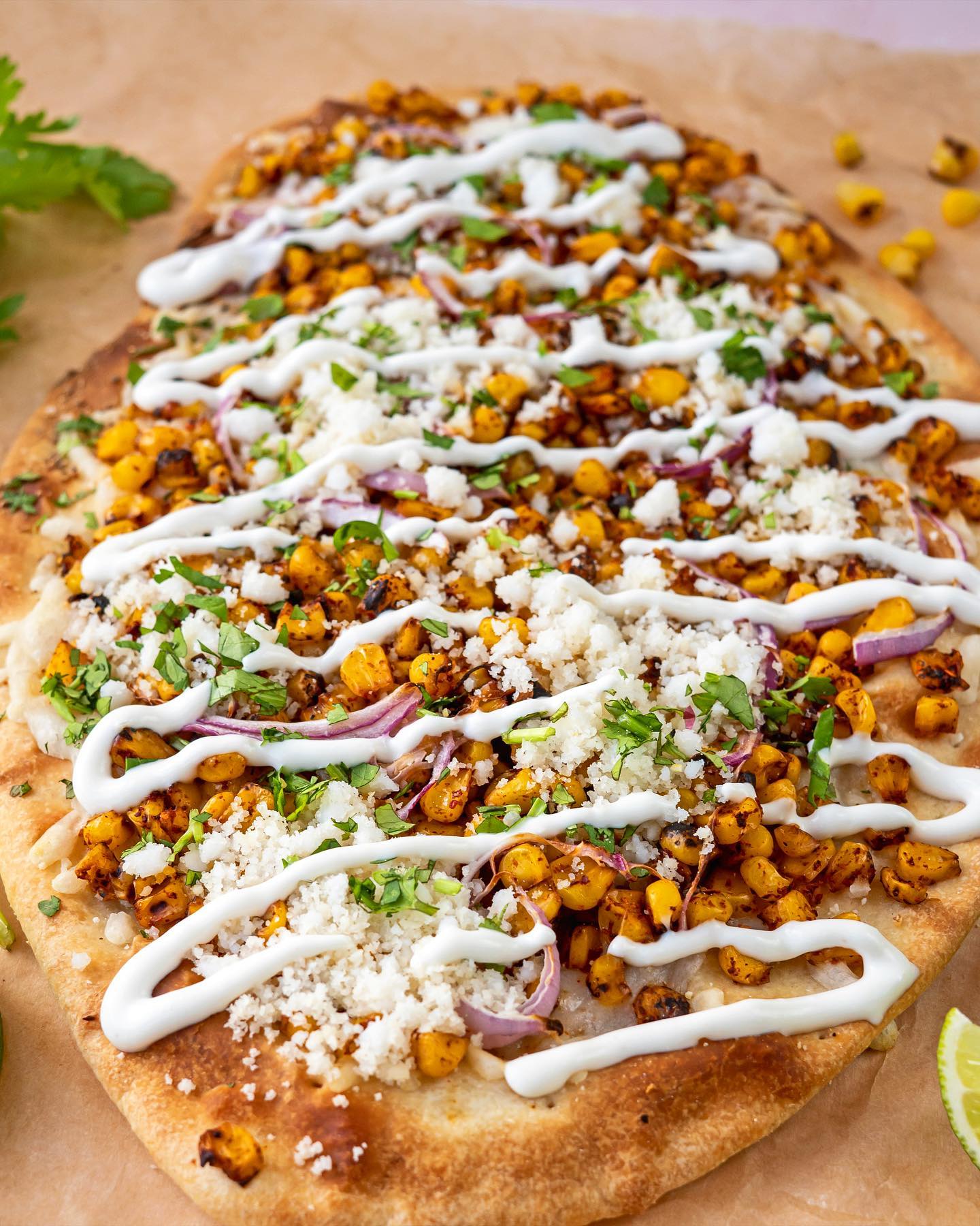 Vegan Elote Style Flatbread