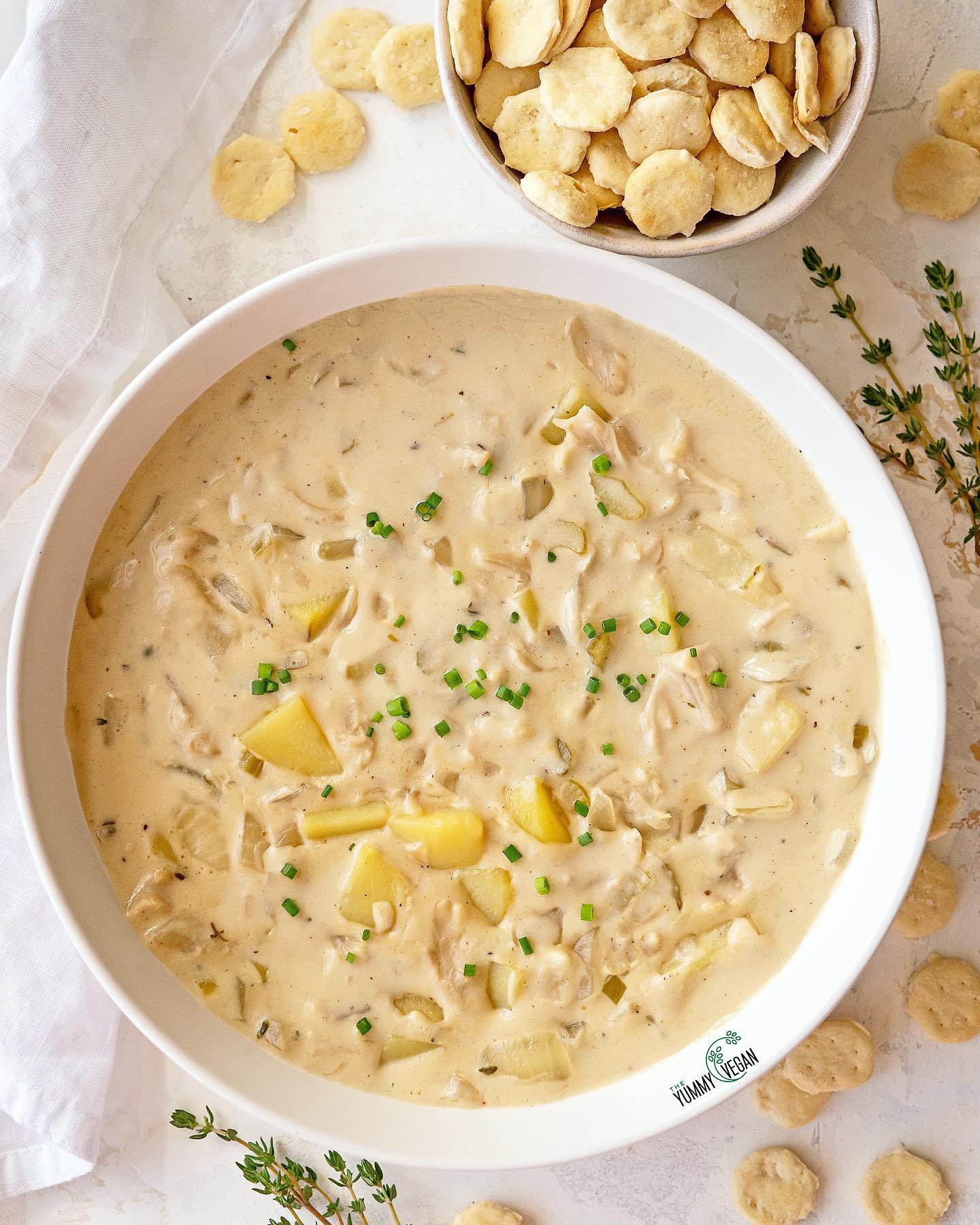 Creamy Vegan New England Clam Chowder