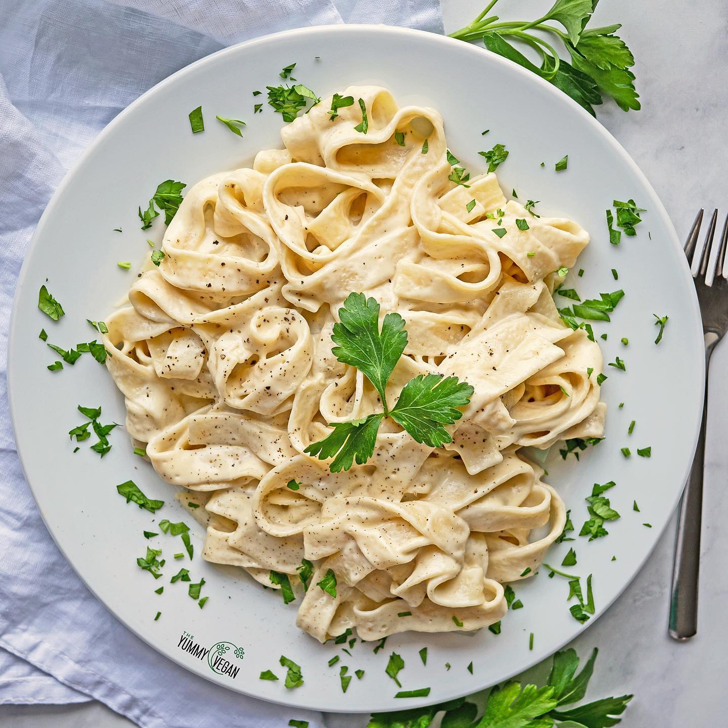 Creamy Vegan Alfredo Pasta