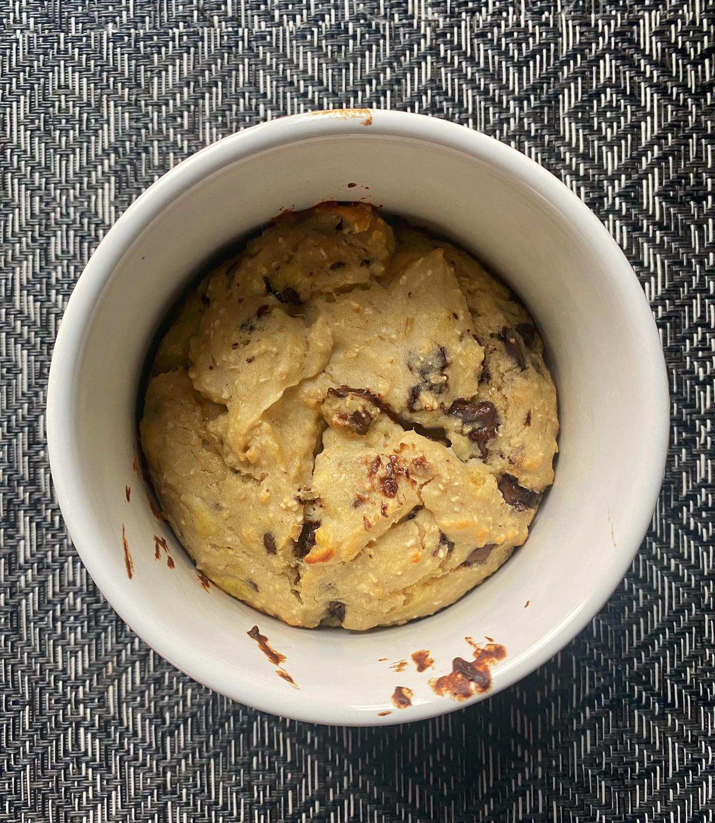 Banana Protein Cake with Hidden Peanut Butter Center