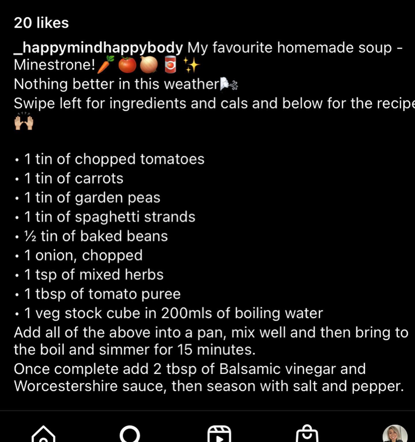 Adapted Minestrone Soup