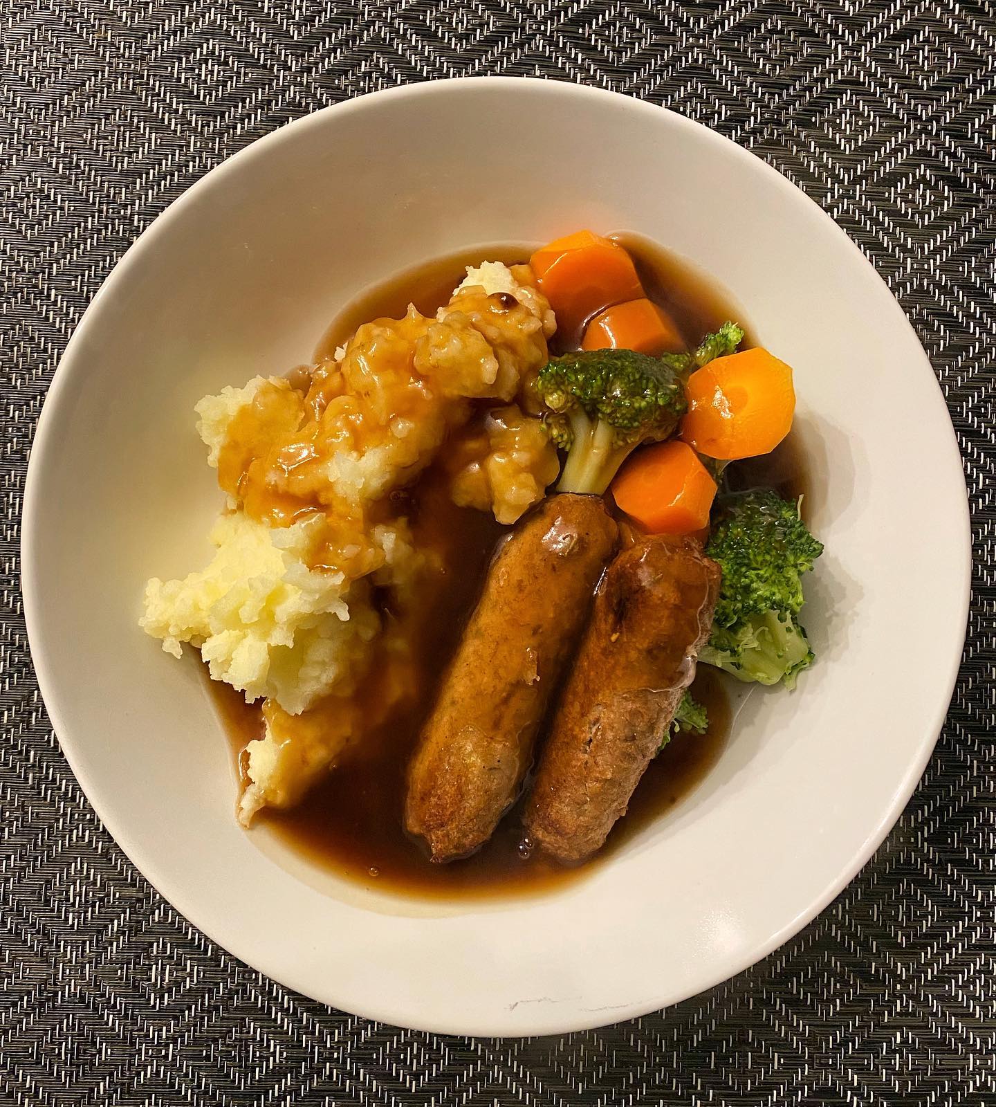 Vegan Sausage and Mash with Gravy