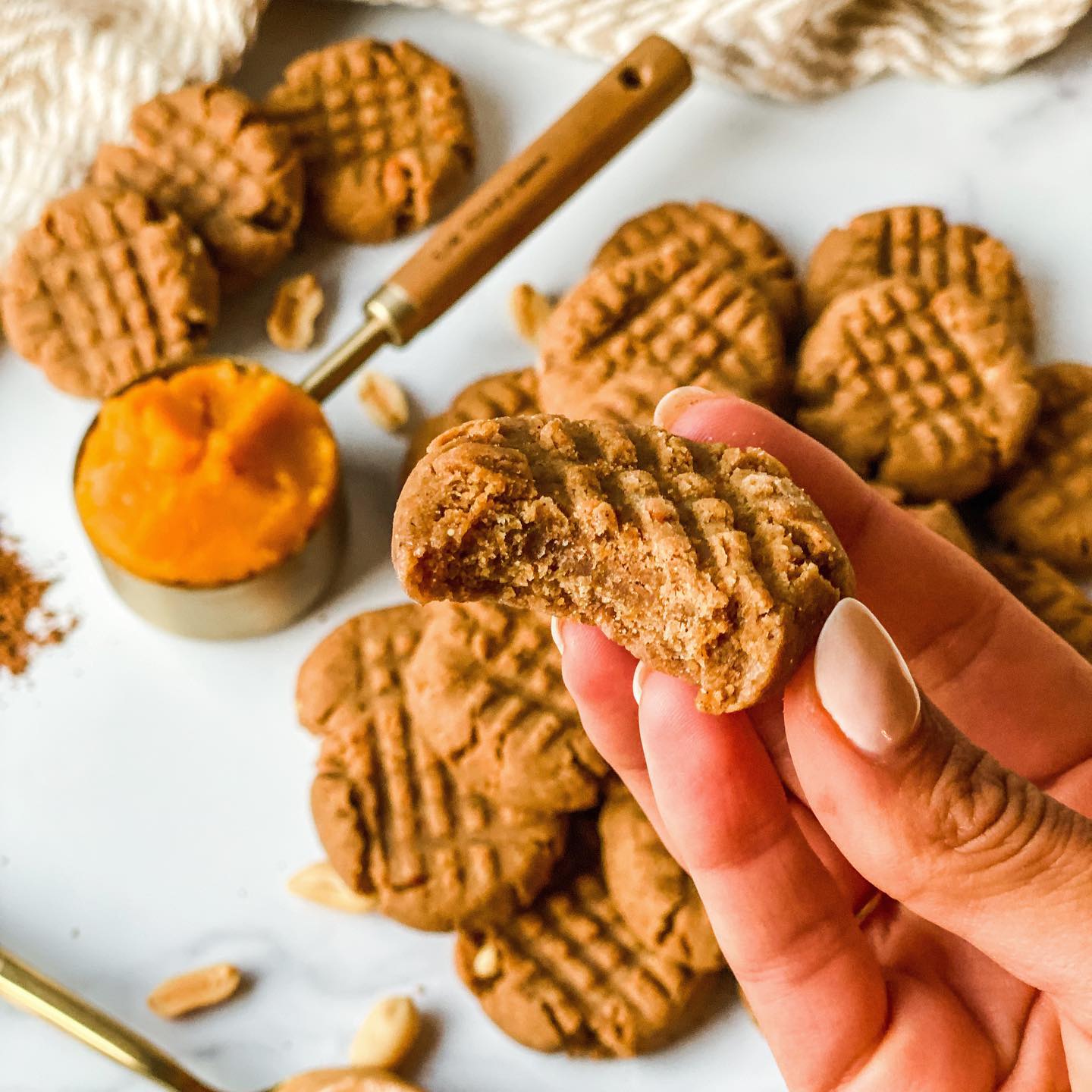 Gluten-Free Vegan Peanut Butter Pumpkin Cookies