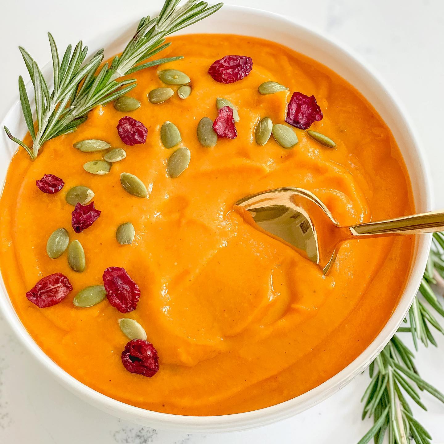 Pumpkin Sweet Potato Apple Soup