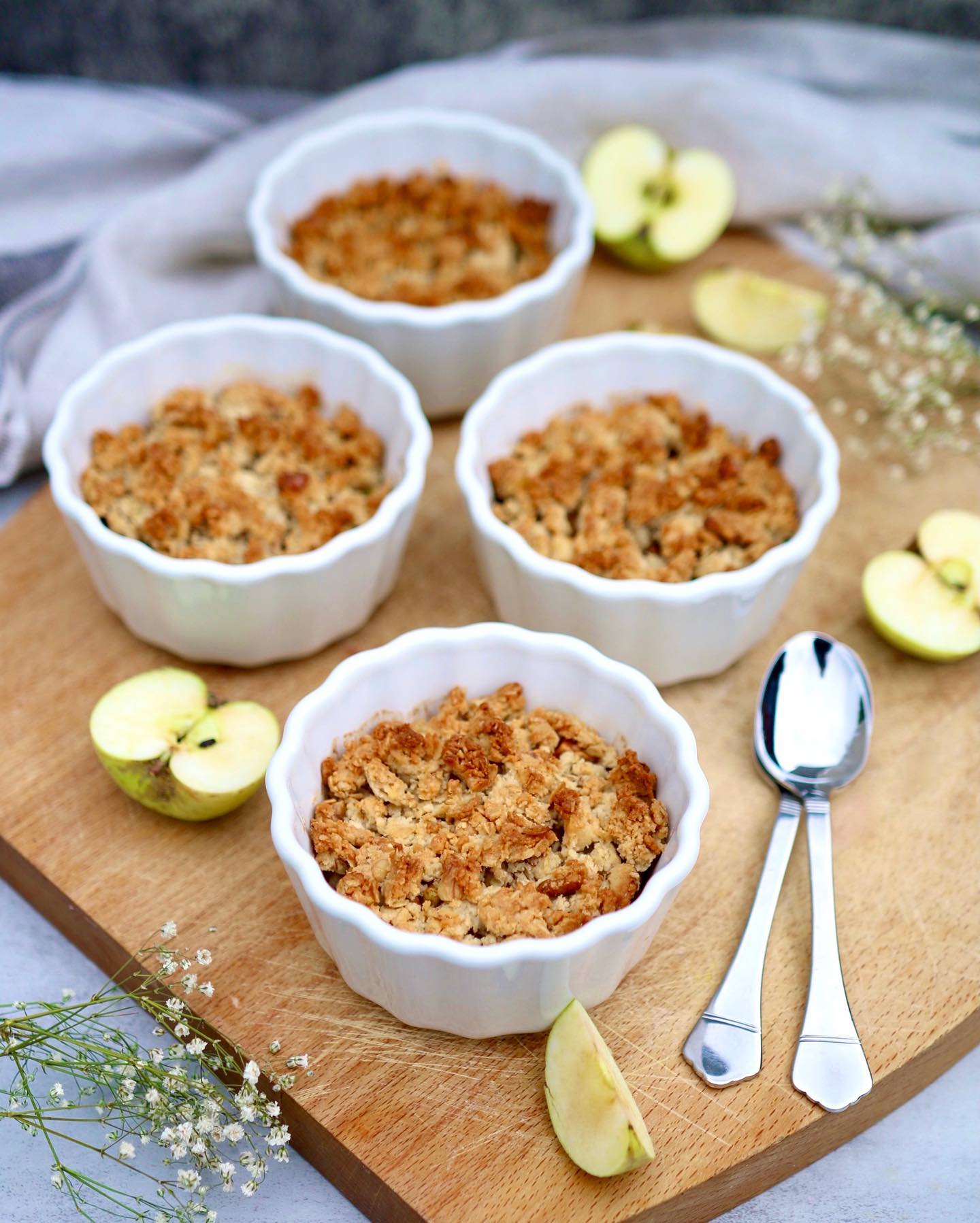 Apple Crumble Pie with Homegrown Apples