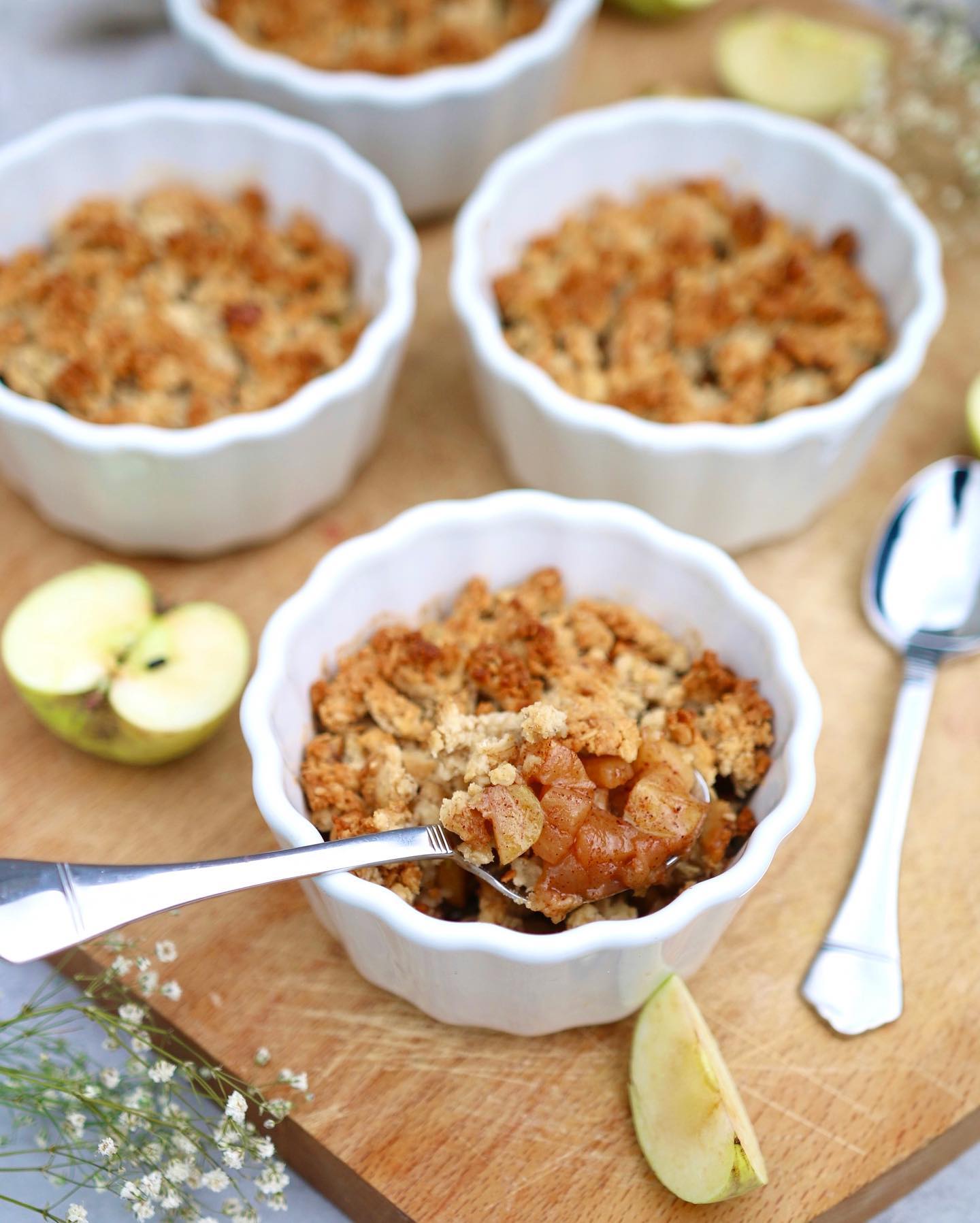 Apple Crumble Pie with Homegrown Apples