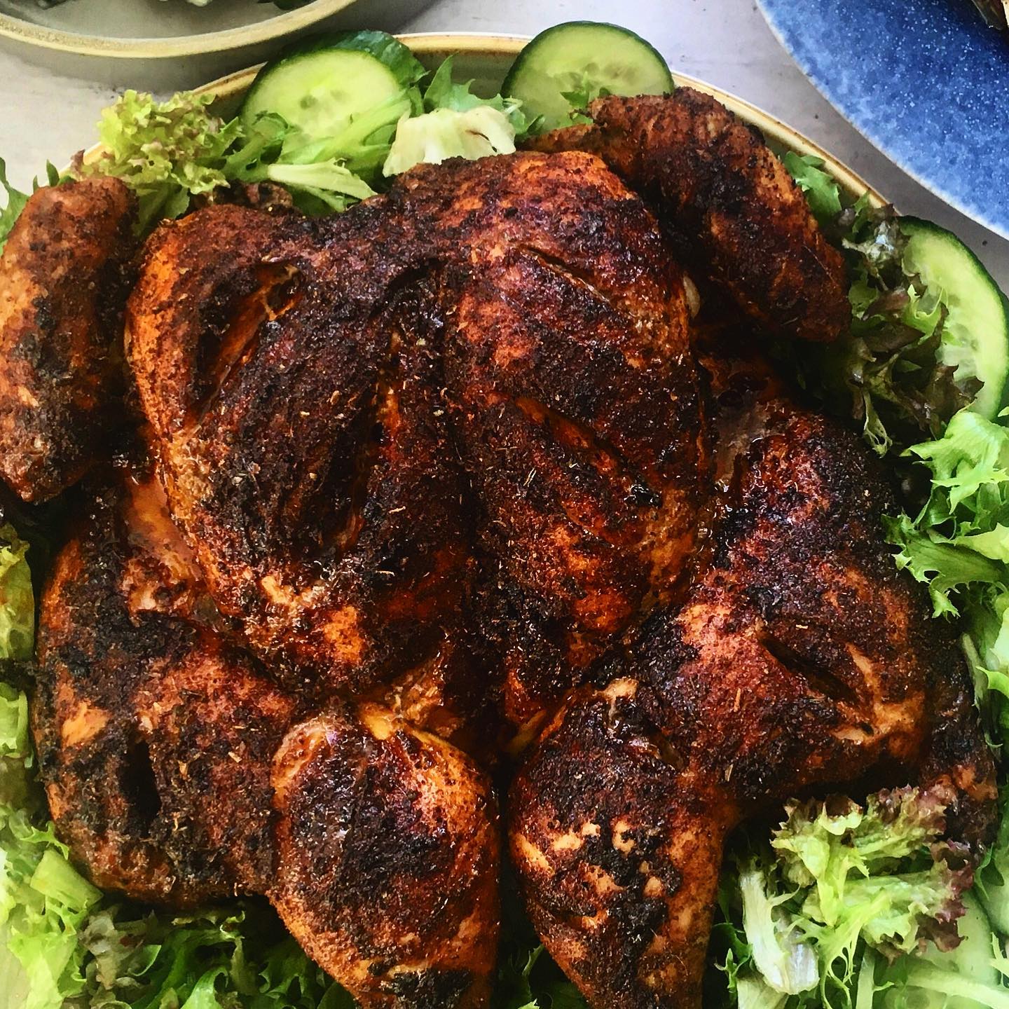 Cajun Spatchcock Chicken with Rub