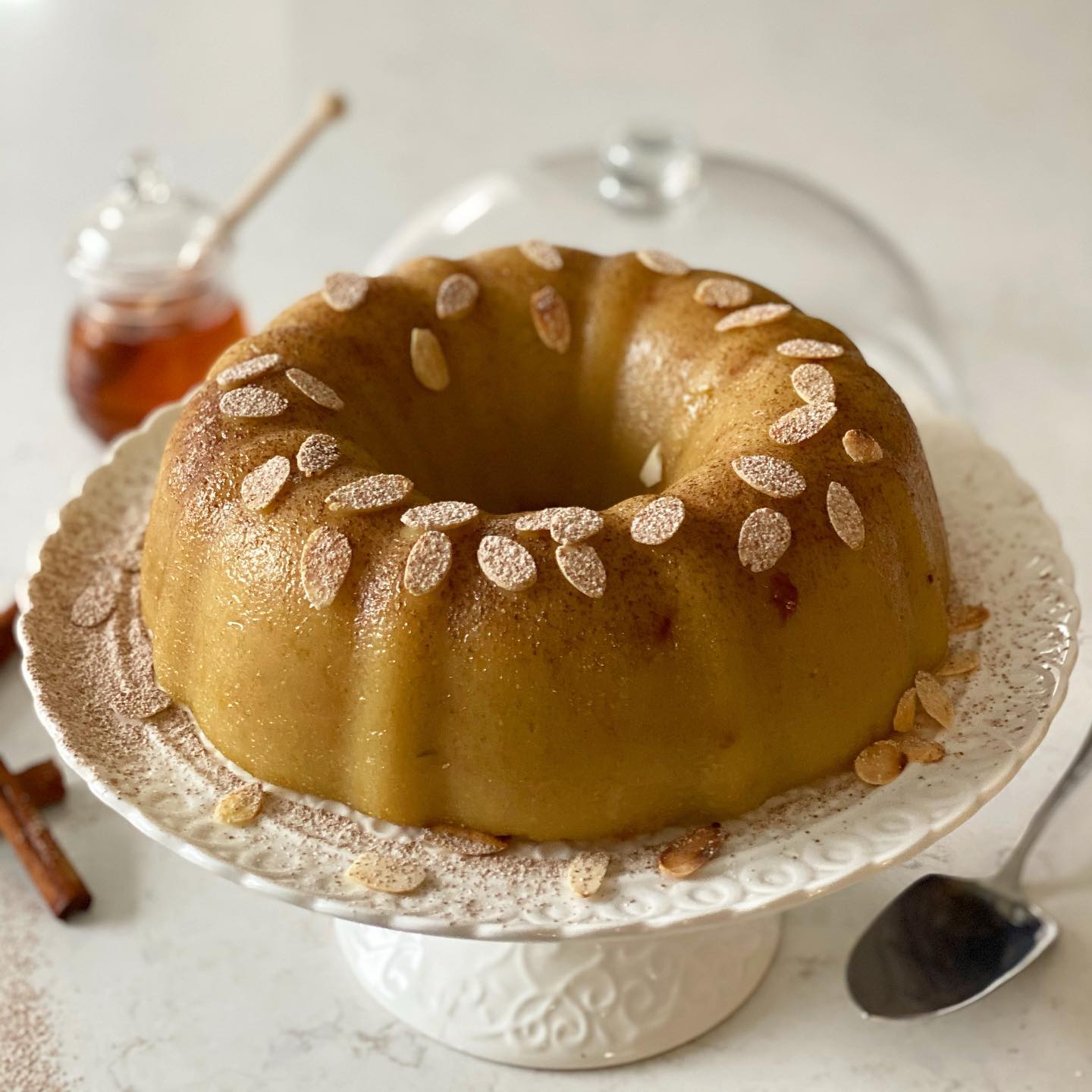 Wholesome Semolina Halva with Honey and Almonds