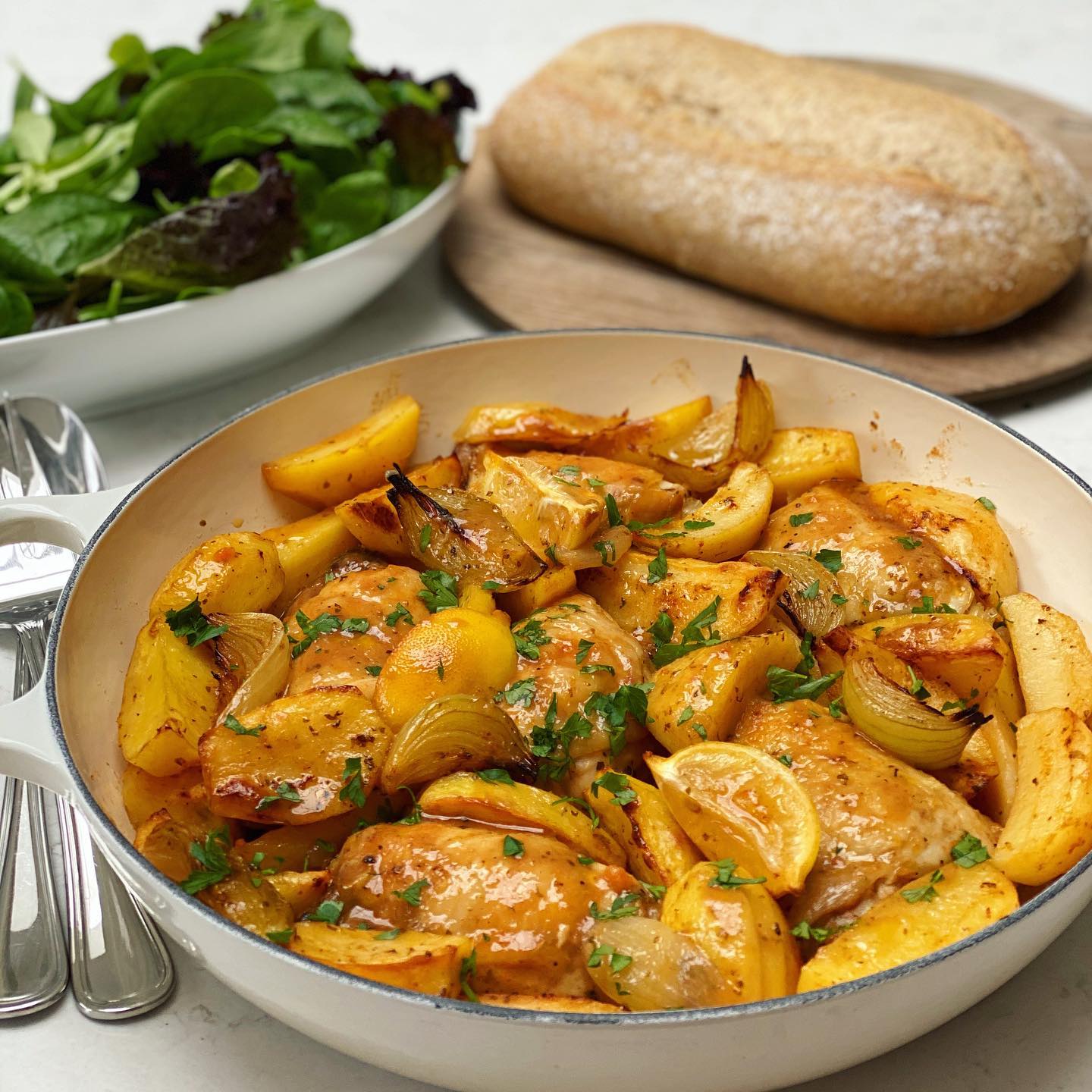 Baked Cypriot Lemon Chicken with Potatoes