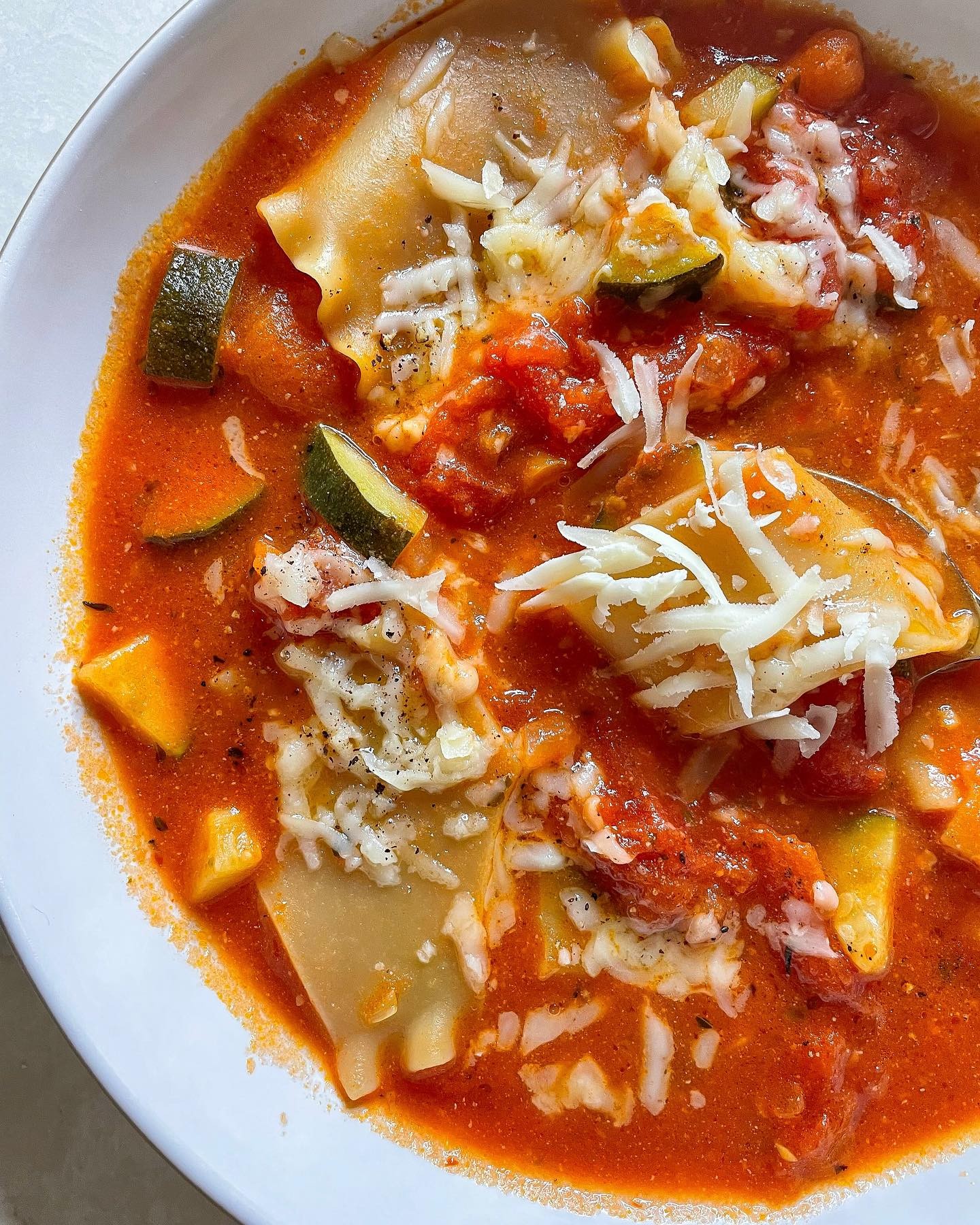One-Pot Veggie Lasagna Soup