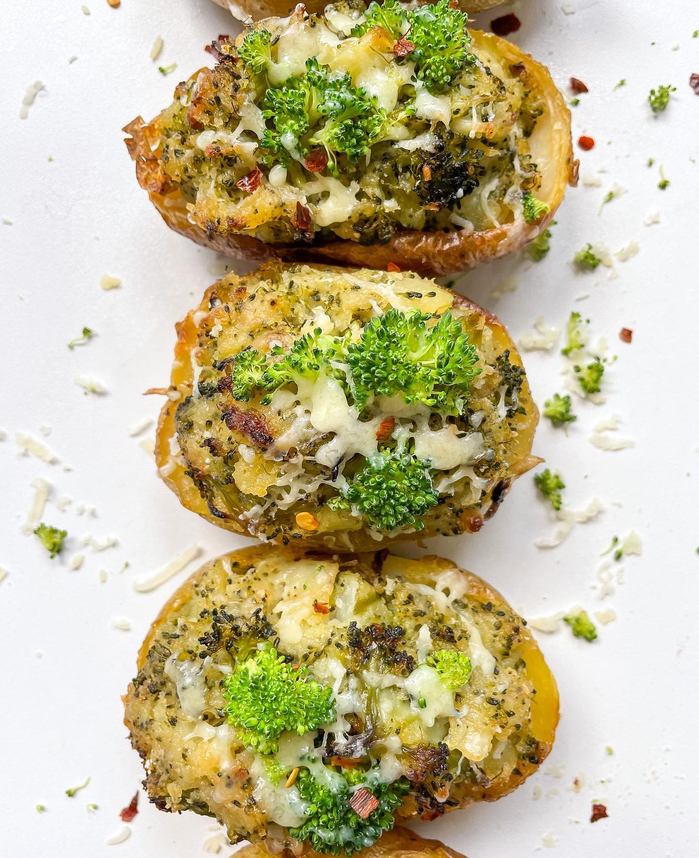 Broccoli and Cheddar Twice Baked Potatoes