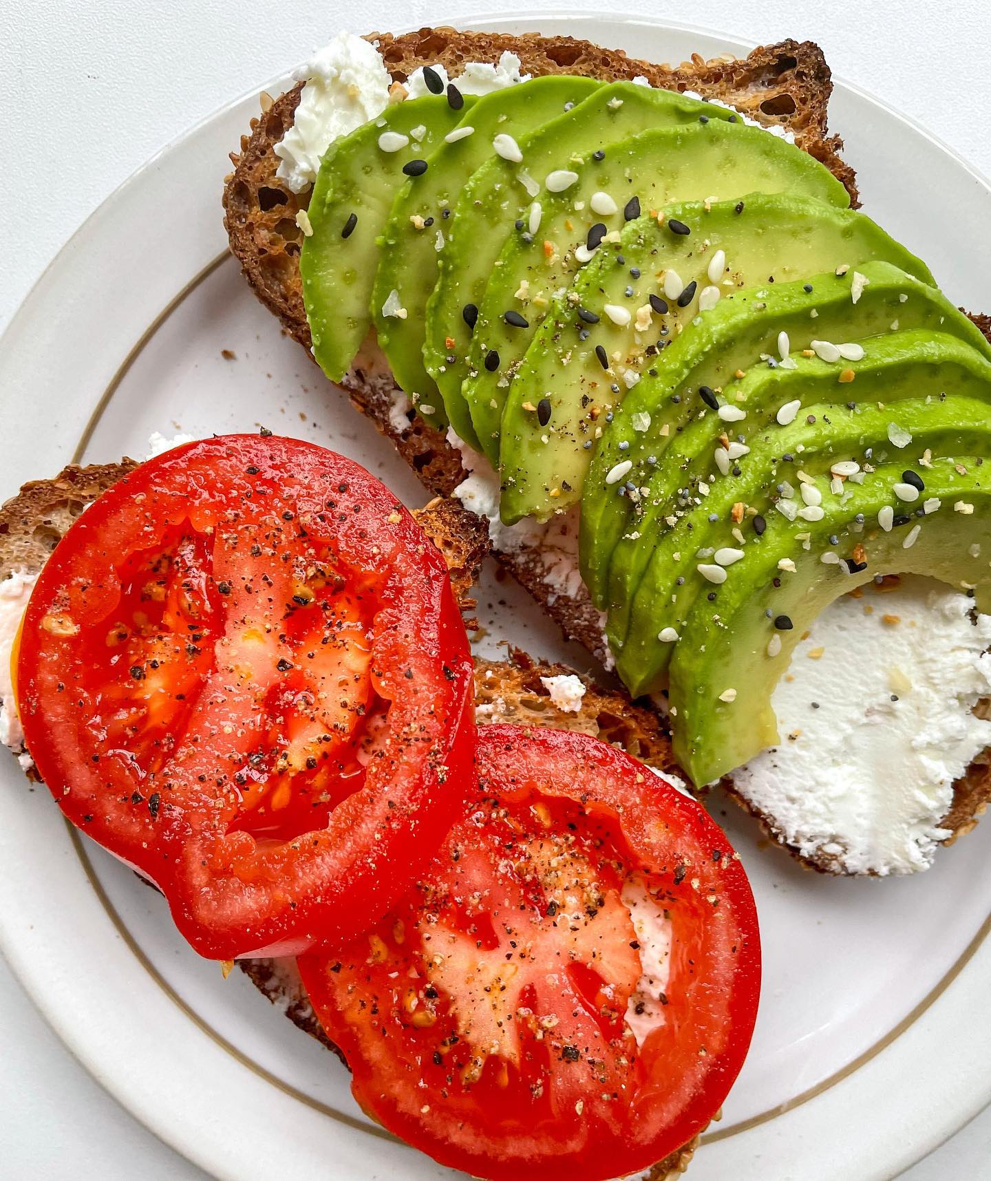 Loaded Sourdough Toast with Avocado and Tomato
