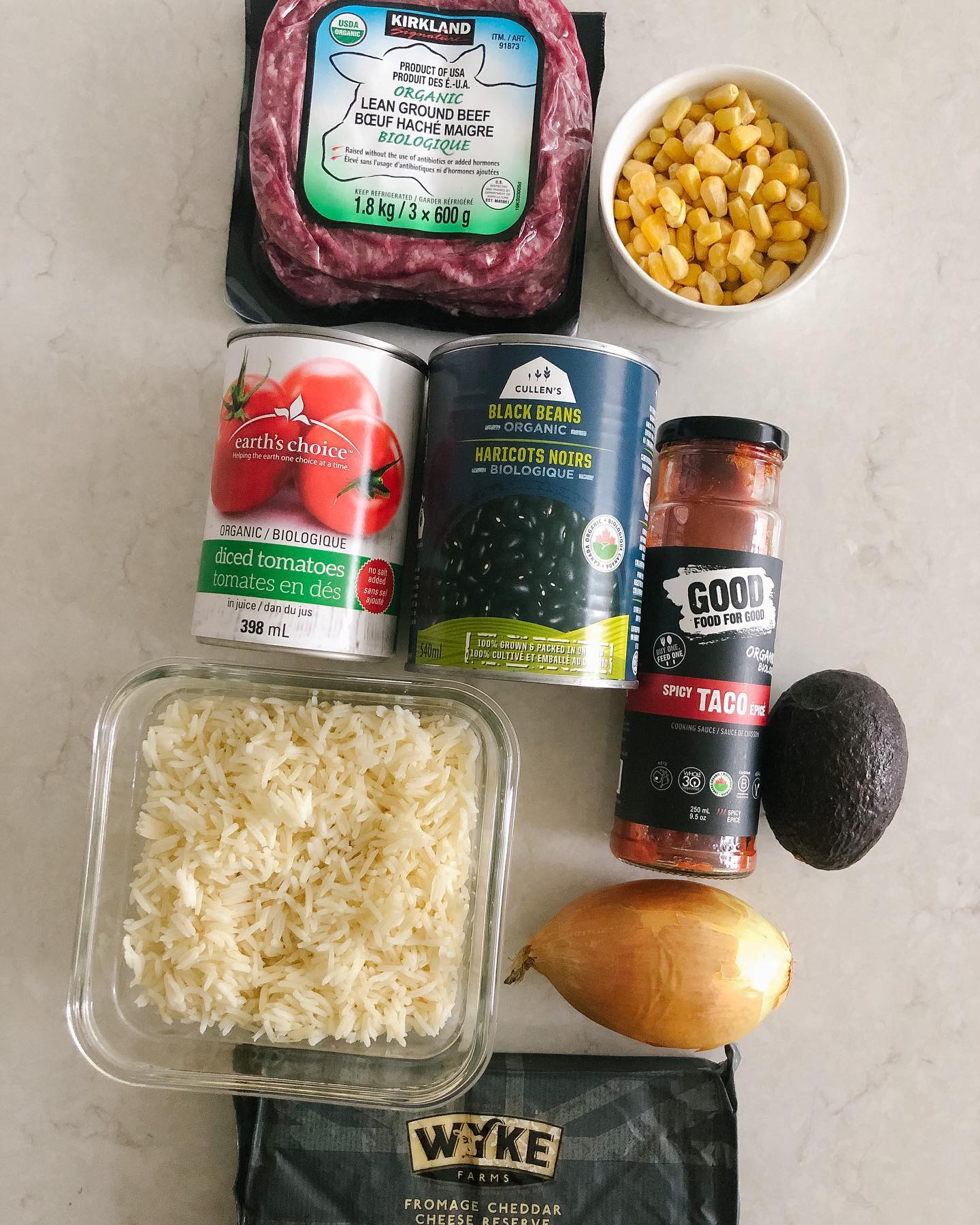 Loaded Tex-Mex Skillet with Organic Ground Beef, Black Beans, and Corn