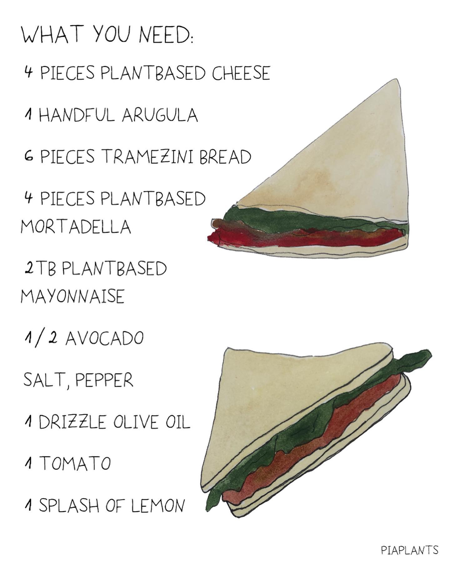Easy Vegan Tramezzini Sandwich