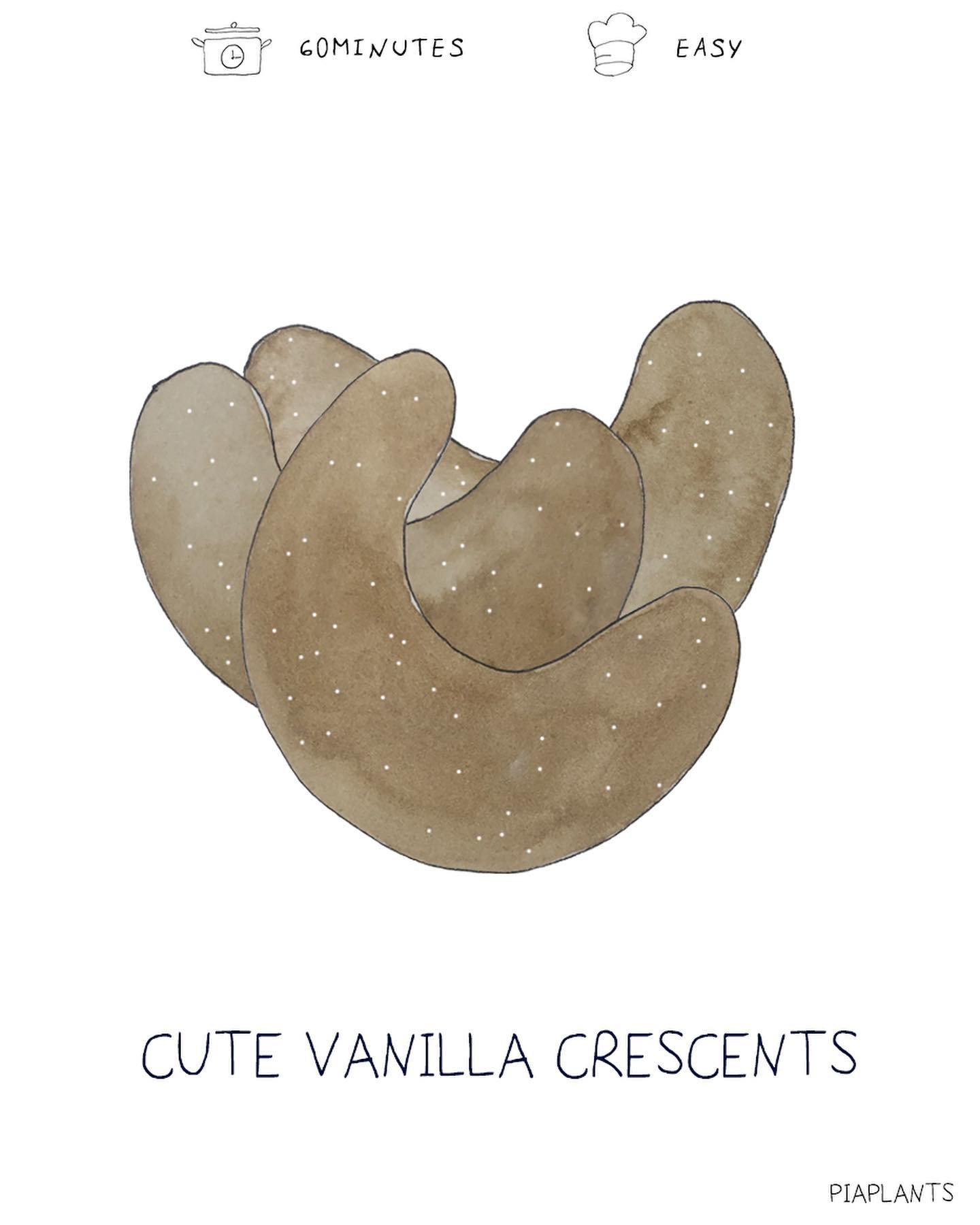 Vegan Vanille Crescent Christmas Cookies