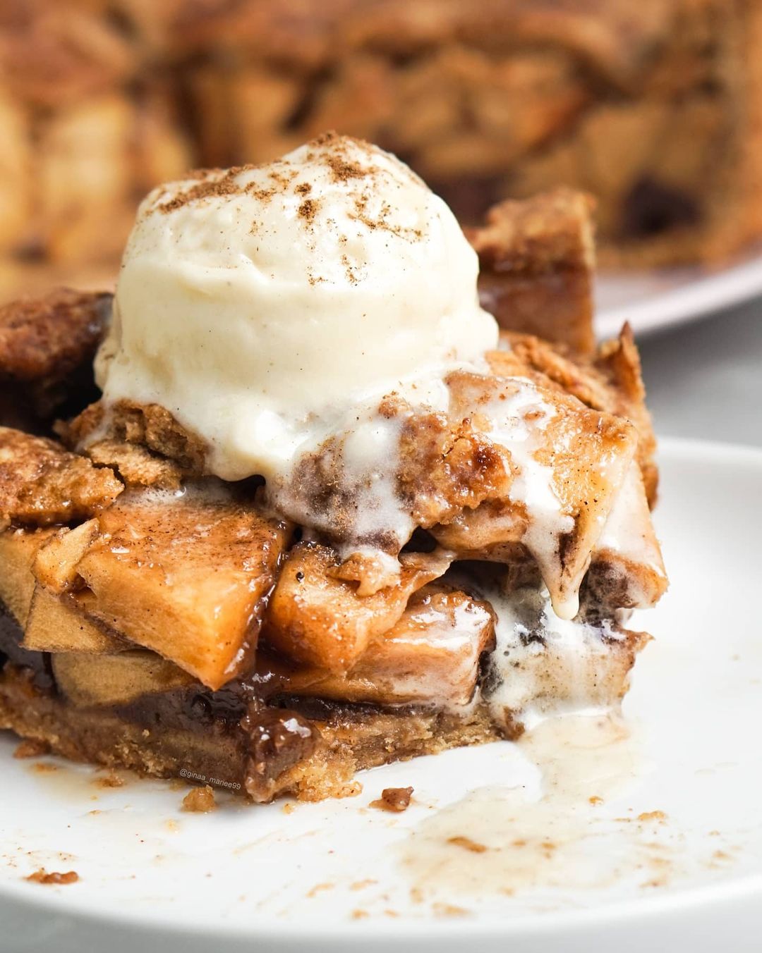 Warm Apple Pie with Vanilla Ice Cream